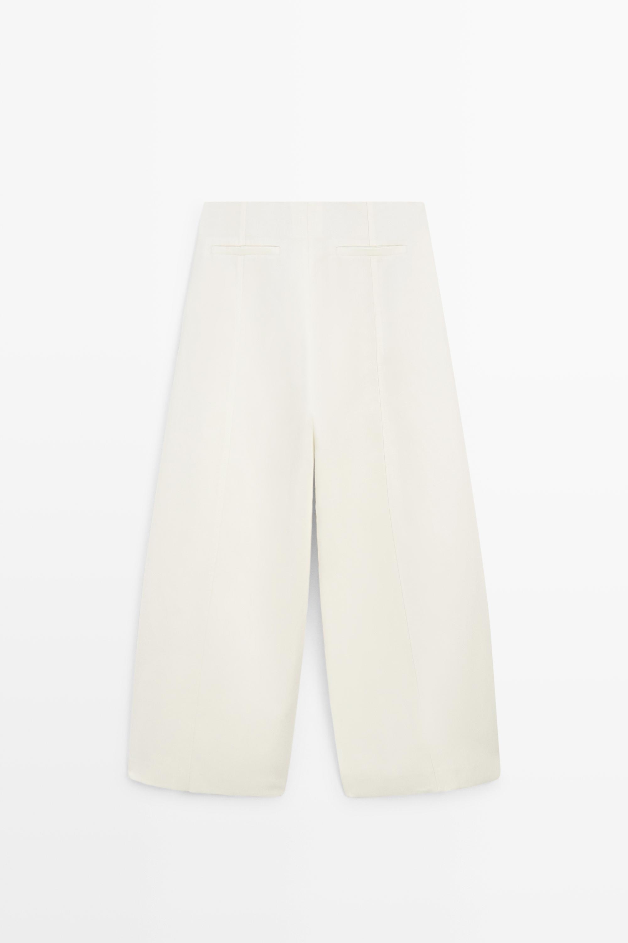 Flowing barrel fit trousers — OFF WHITE