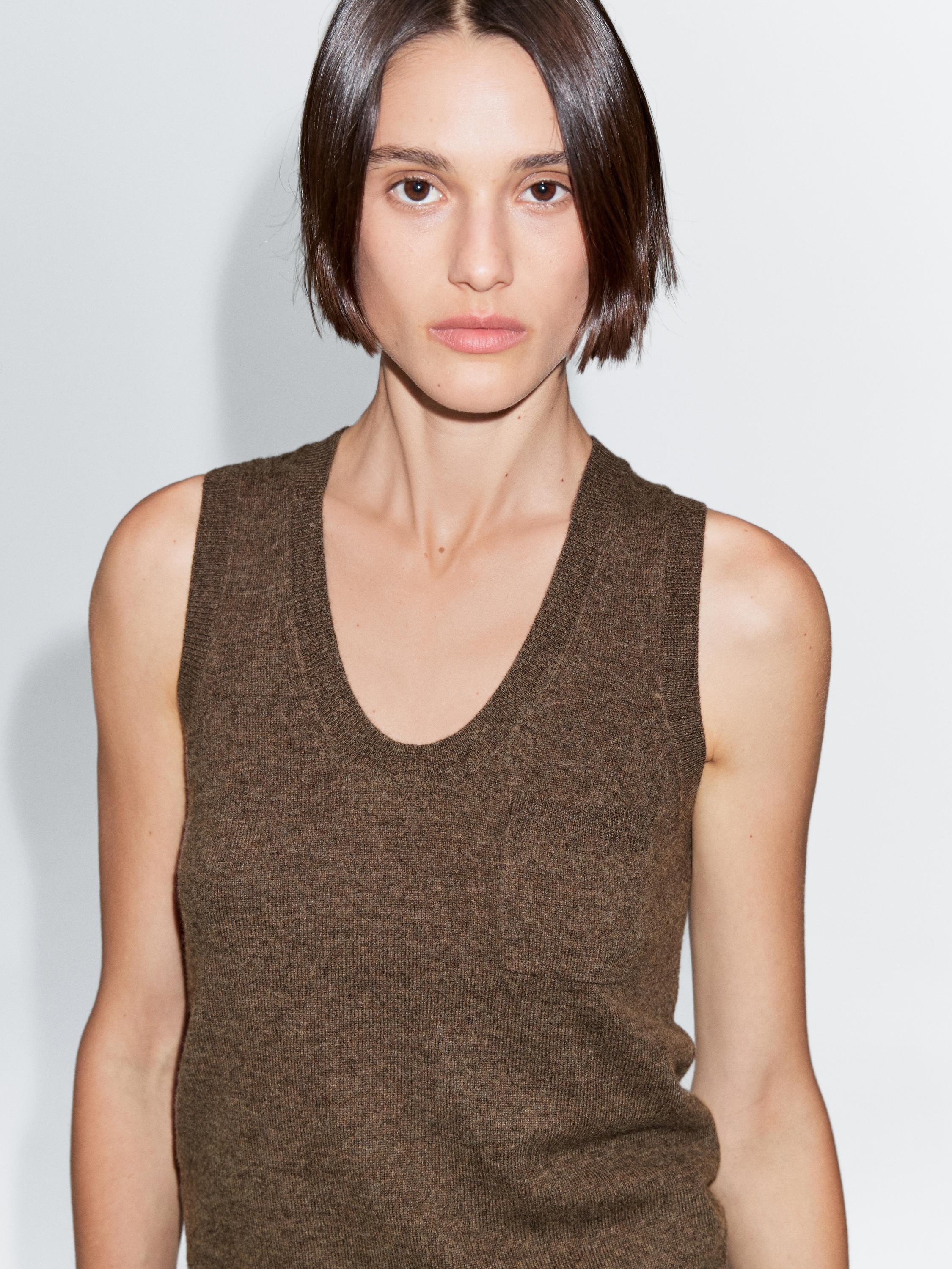 Top pocket detail wool blend