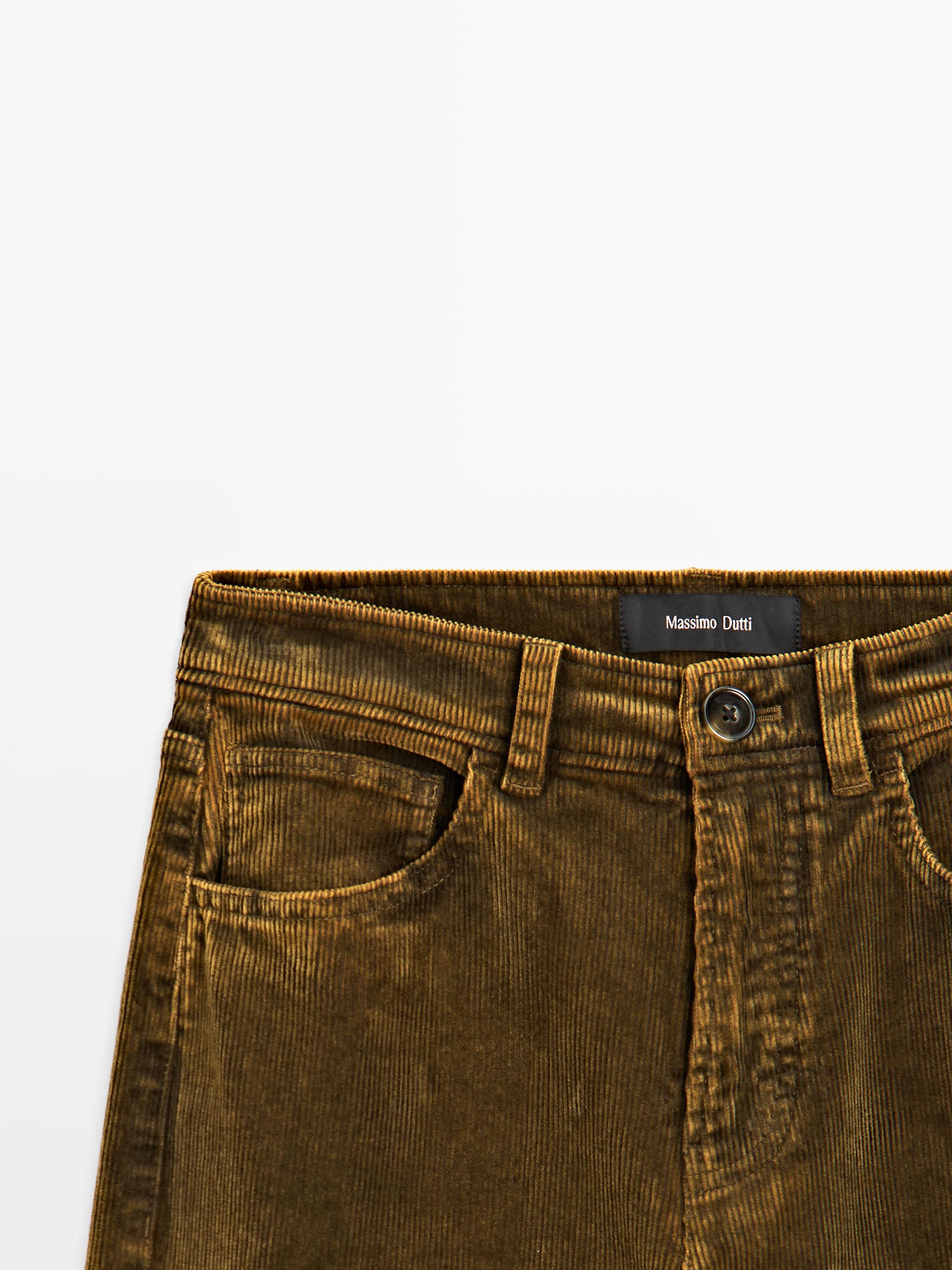 Pantalón pana sulfurous dye straight fit