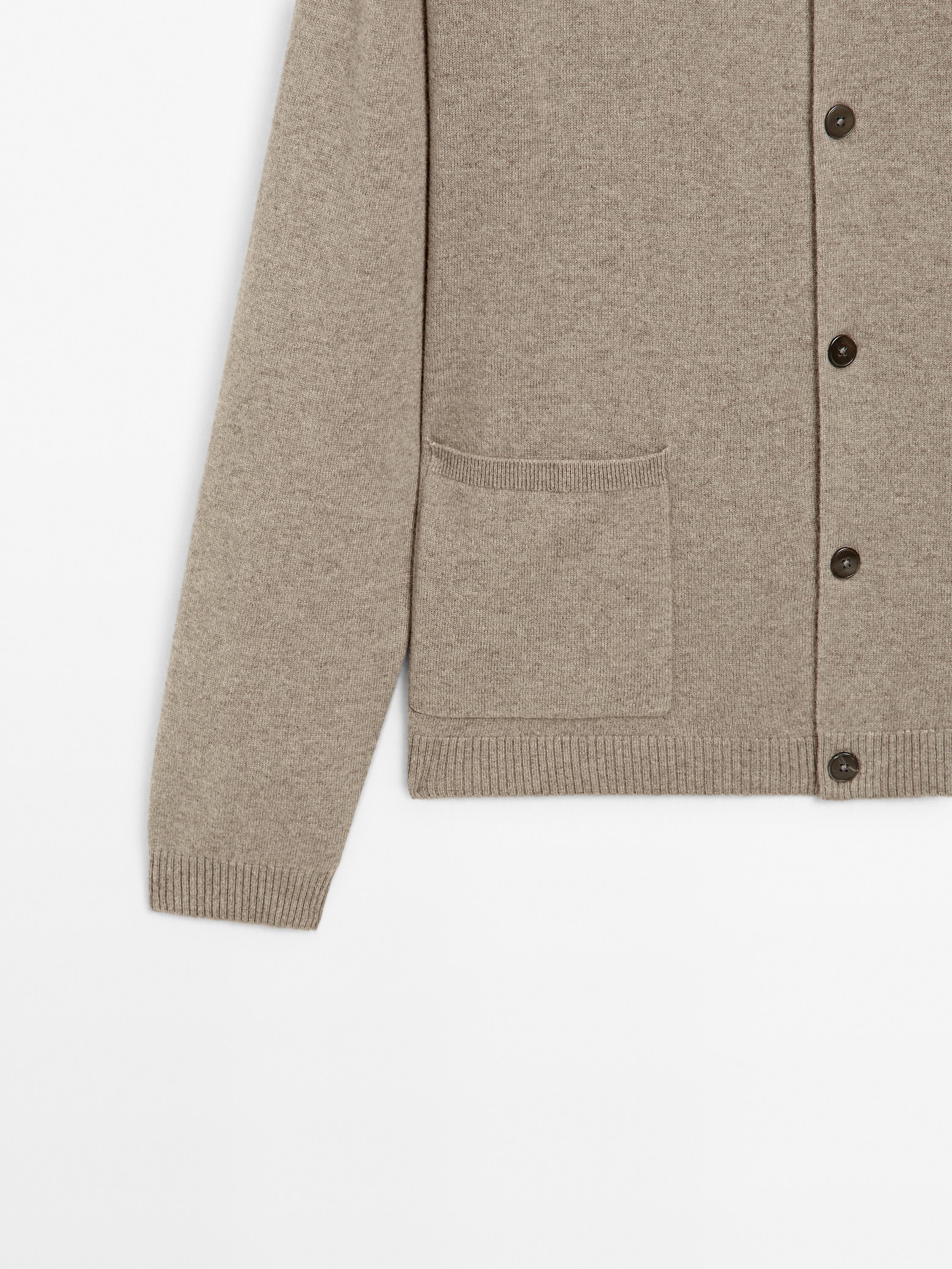 100% cashmere bomber cardigan