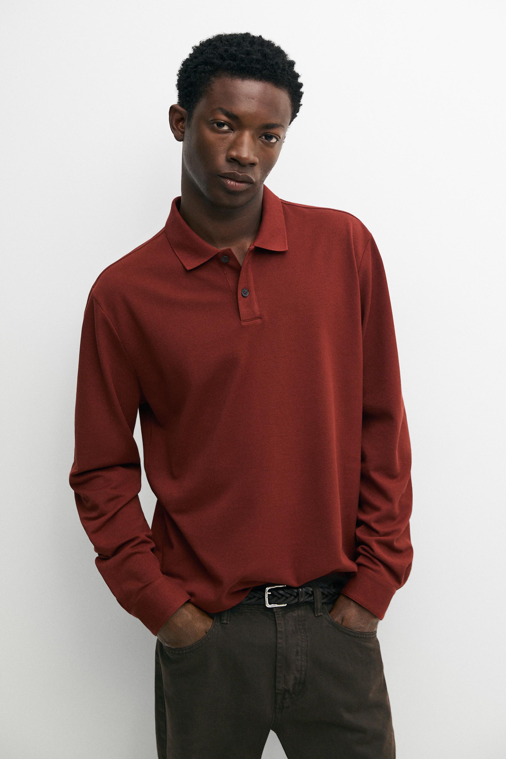 Polo en maille micro-structurée 100 % coton