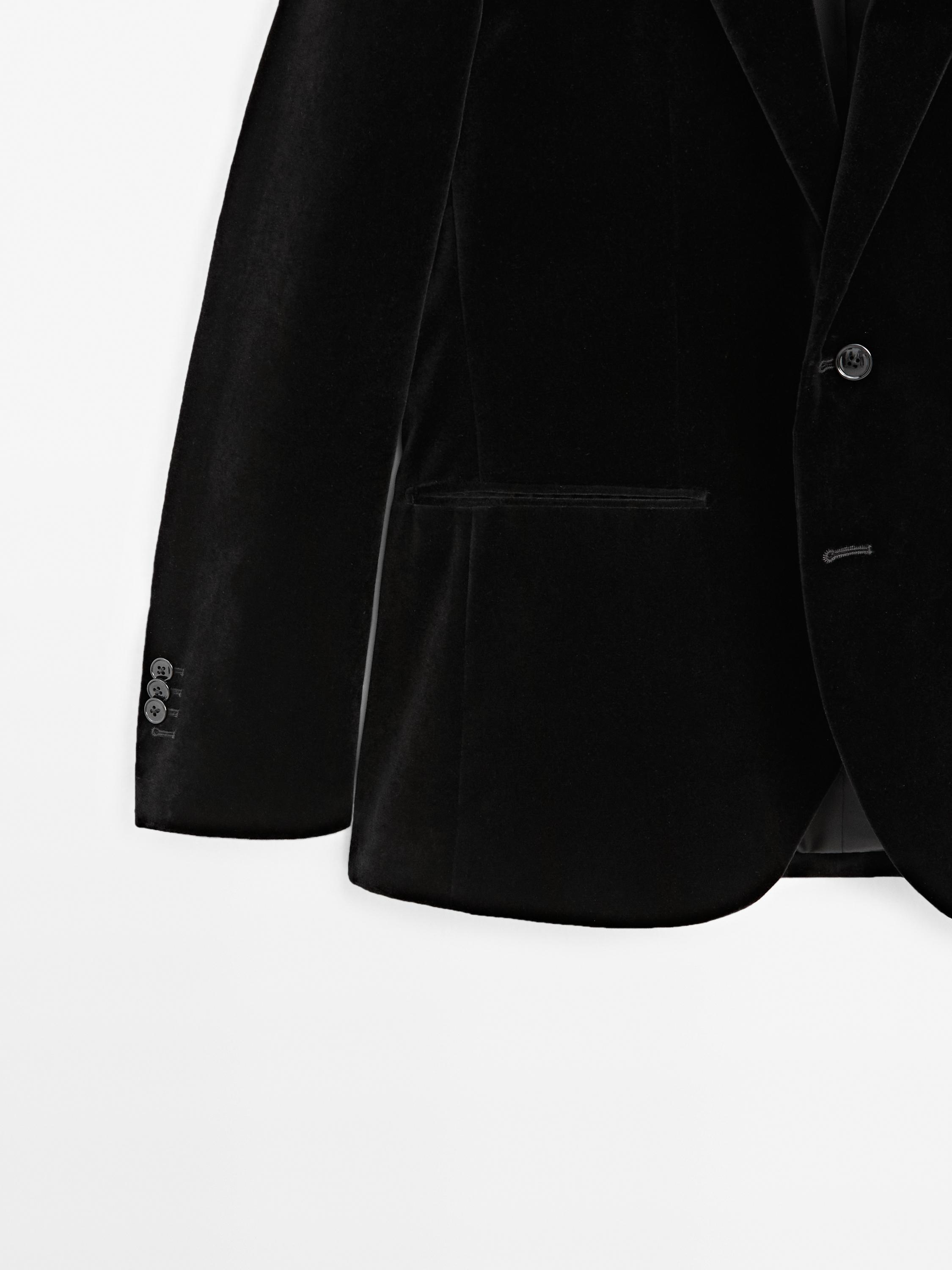 Blazer en velours de coton mélangé