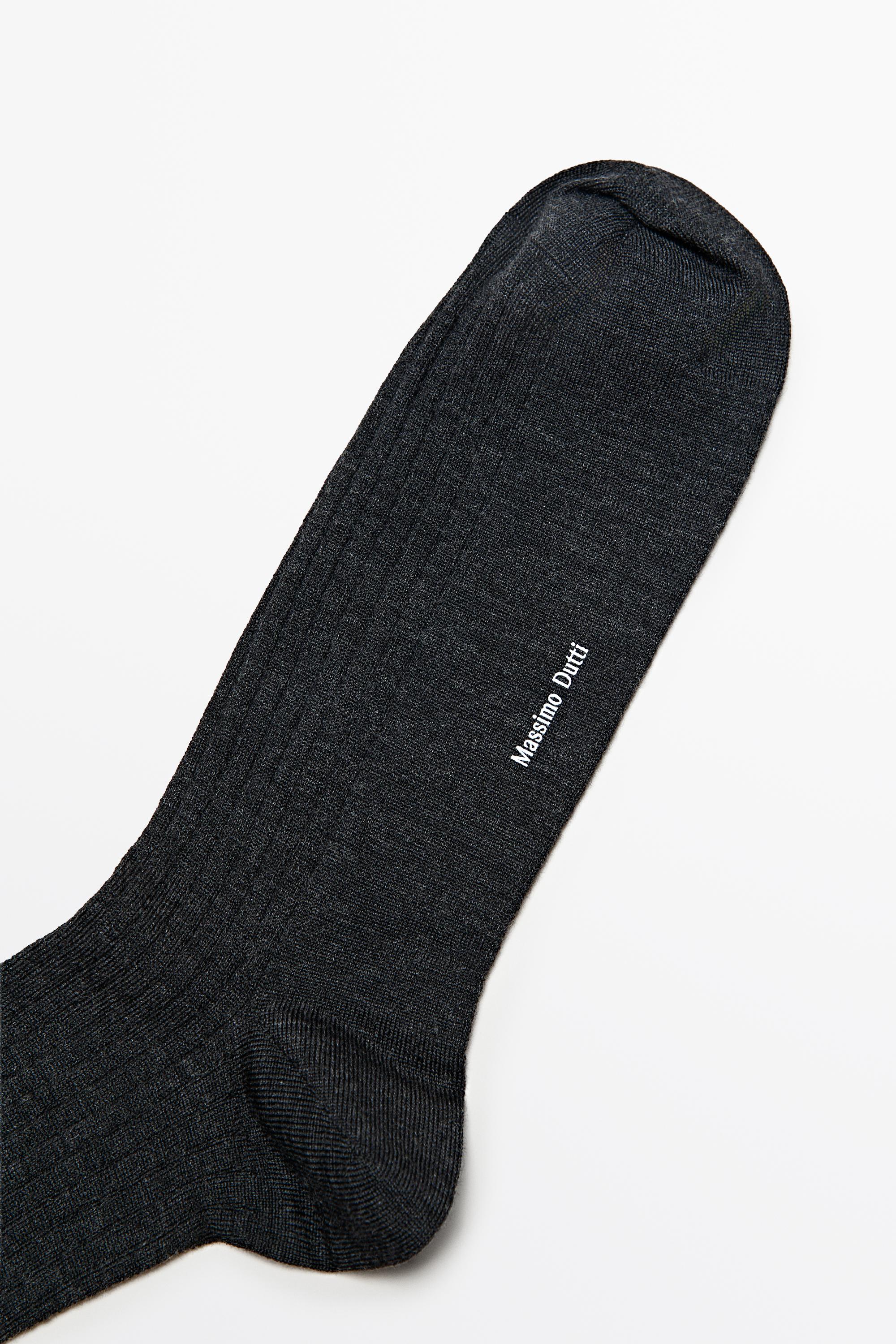 Chaussettes habillées côtelées
