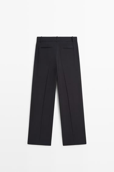 Flowing straight-leg pants — NAVY BLUE 6