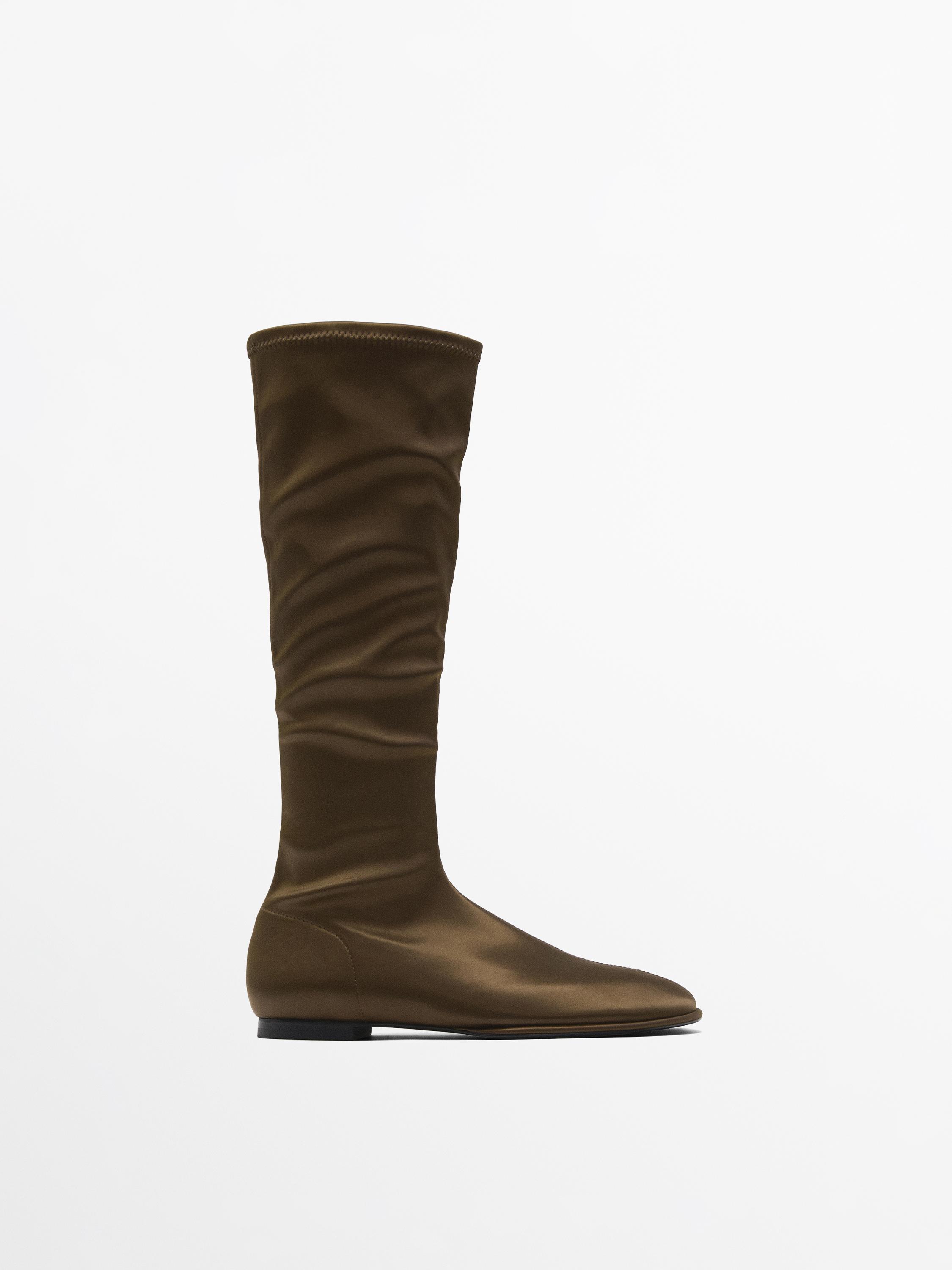 Bottes plates en satin - Limited Edition