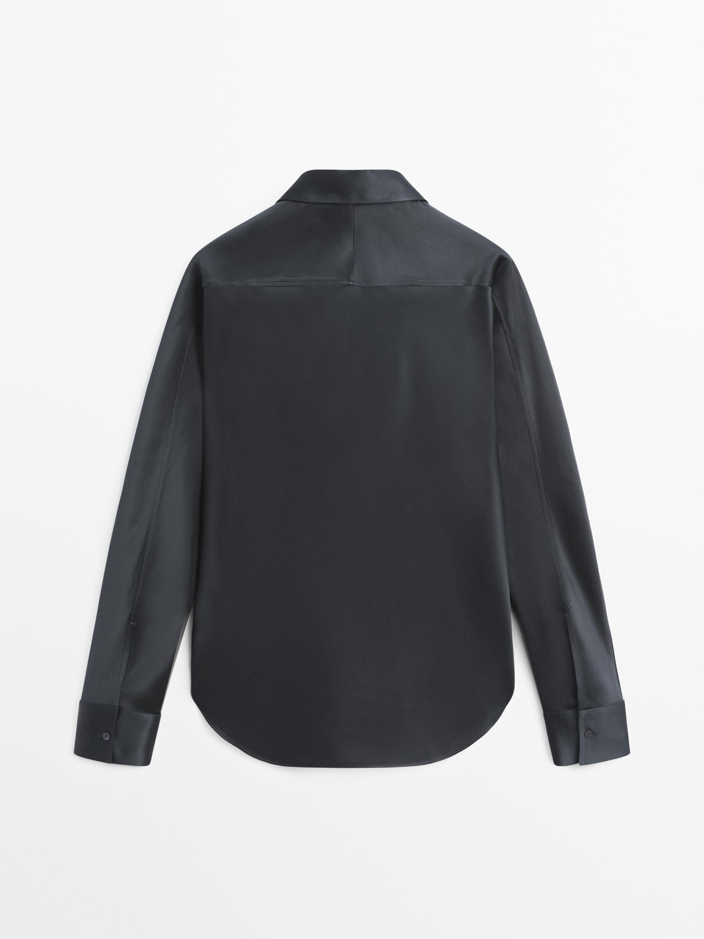 Chemise Rayée Bleu Et Blanc Massimo Dutti 100% Coton - Taille 8 (petite), Occasion Bon état