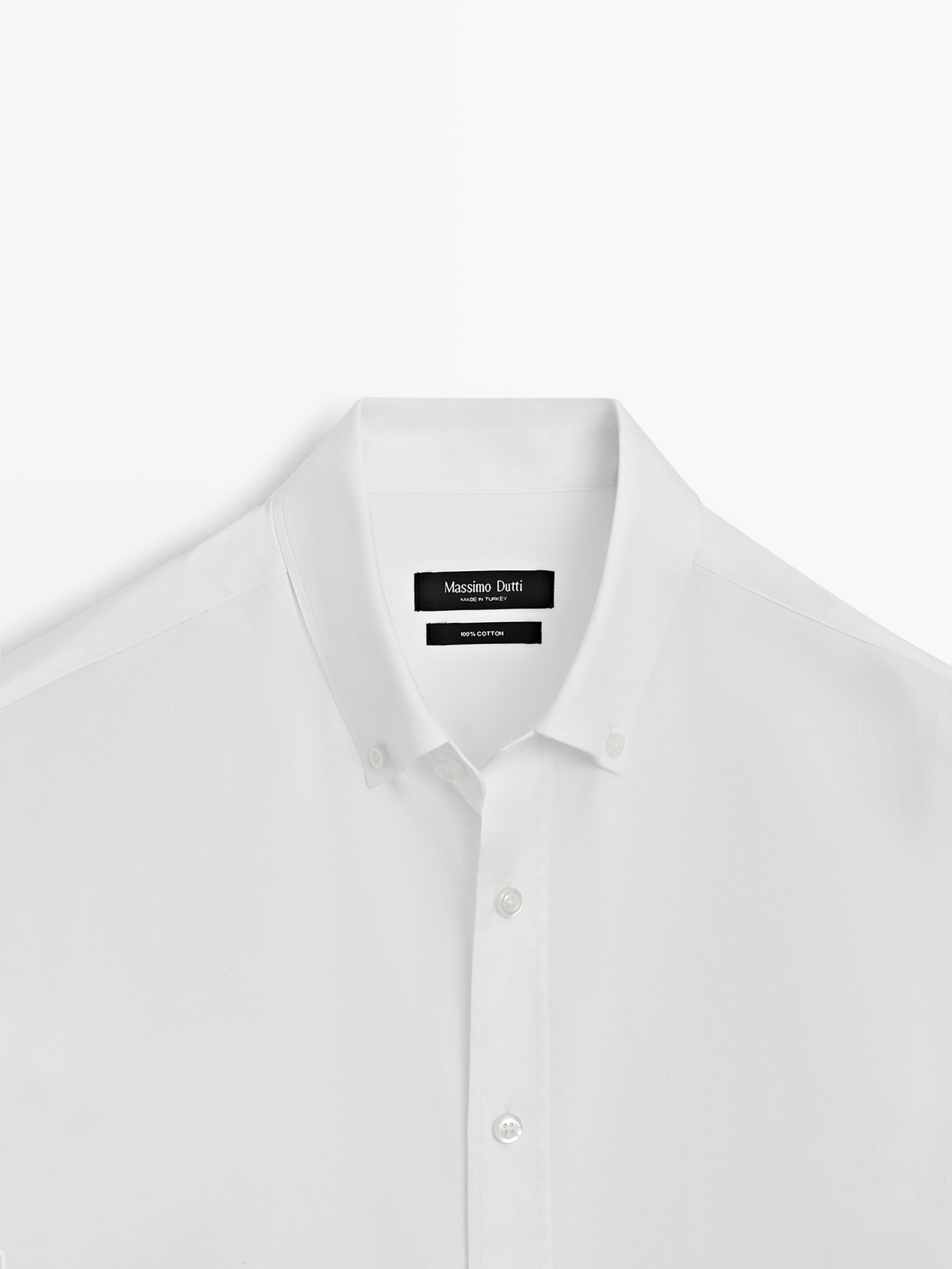 Regular fit Oxford shirt — WHITE