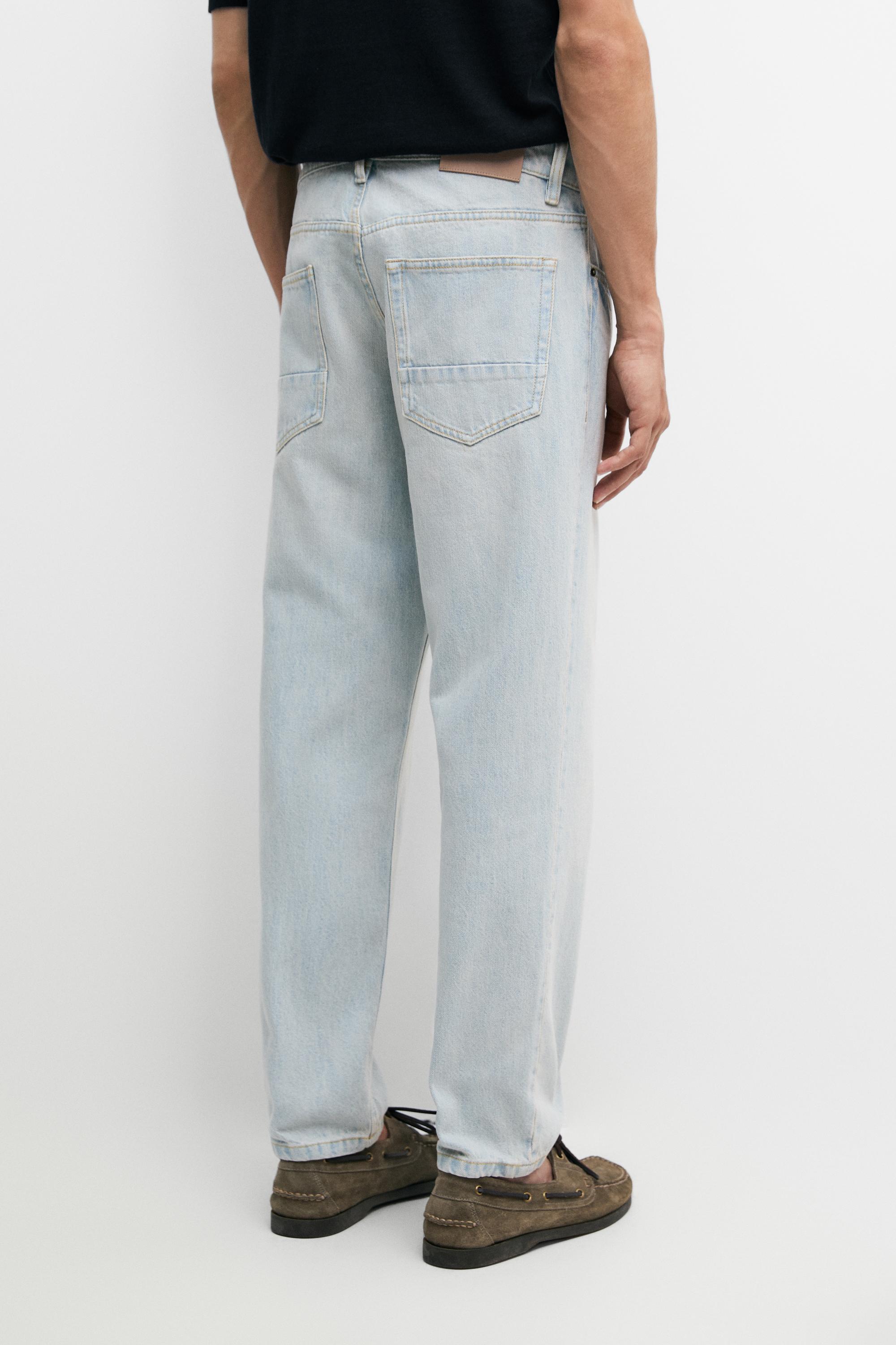 Slim fit cropped jeans — DARK BLUE