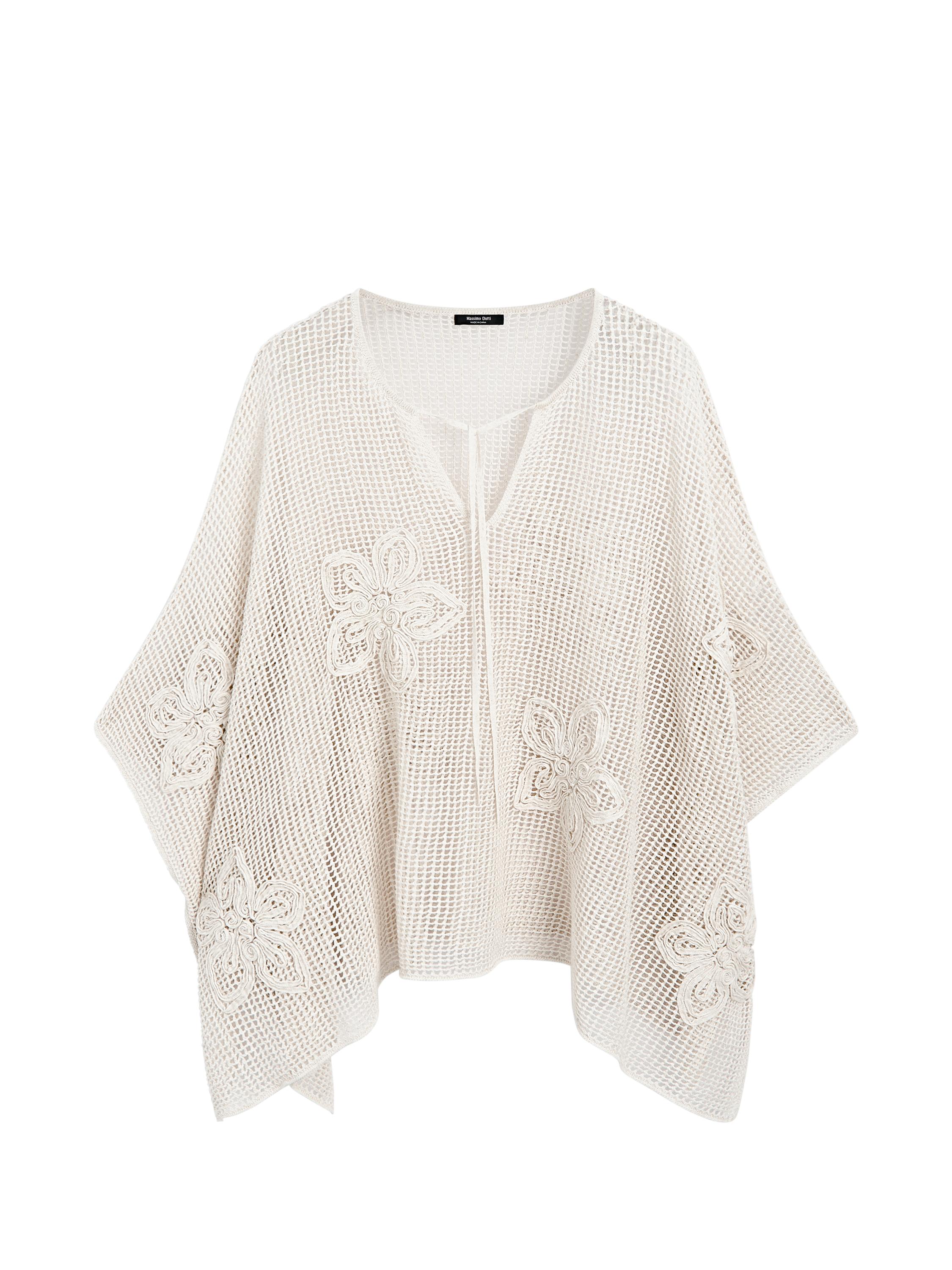 Embroidered cutwork cape
