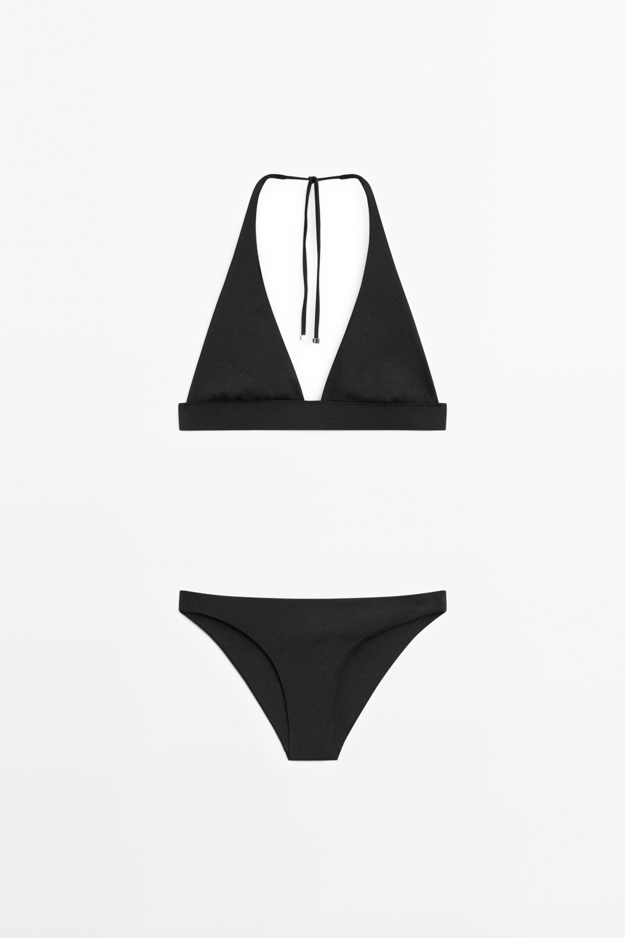 Triangle bikini top — BLACK