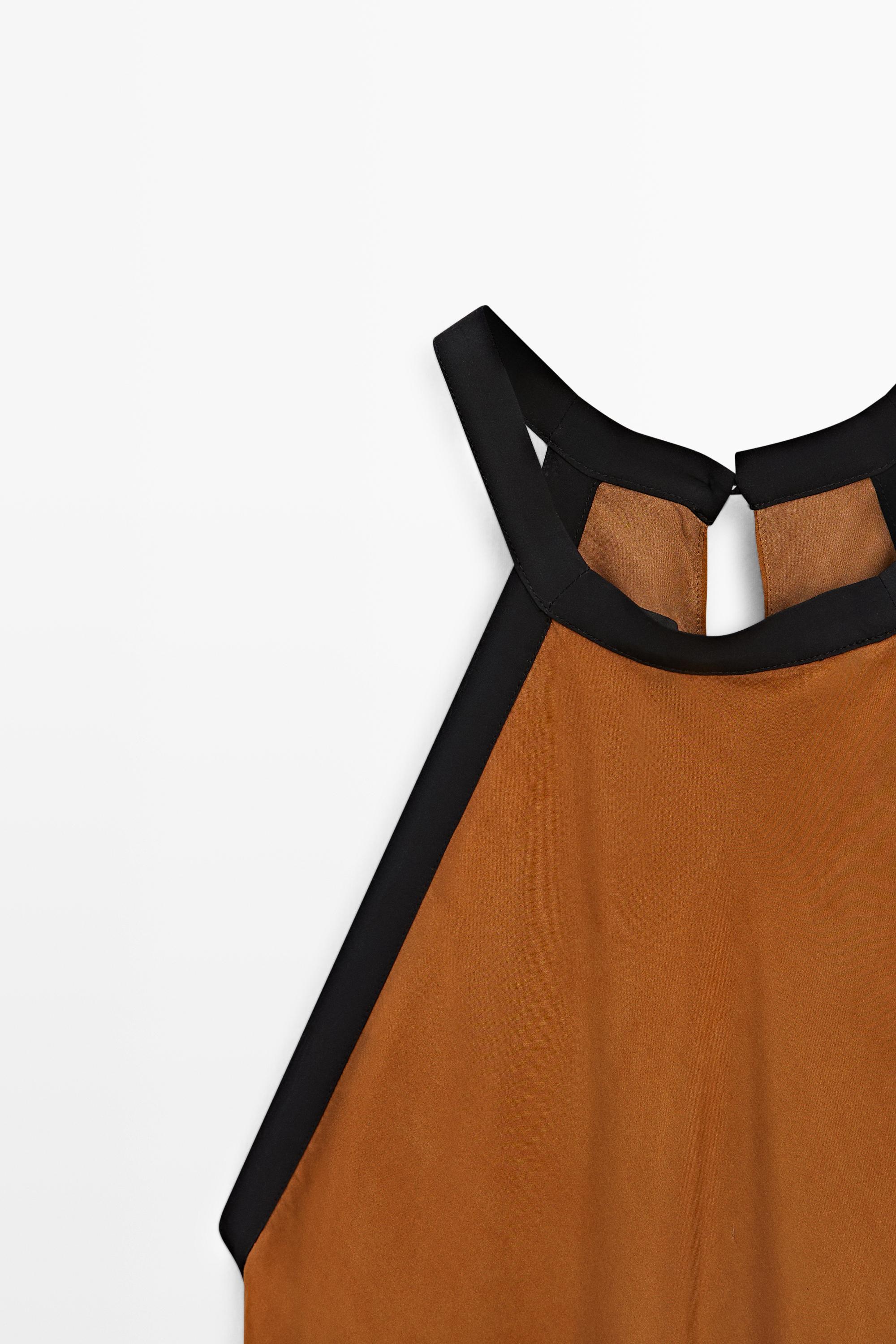 Midi dress with contrast layers — Washed