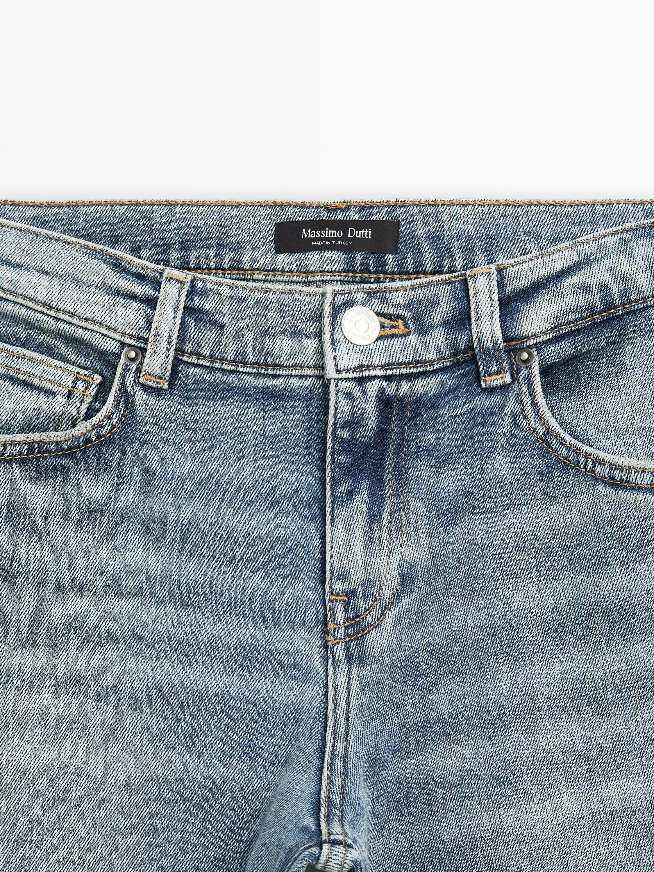 Jeans-Schlaghose im Vintage-Stil mit niedrigem Bund