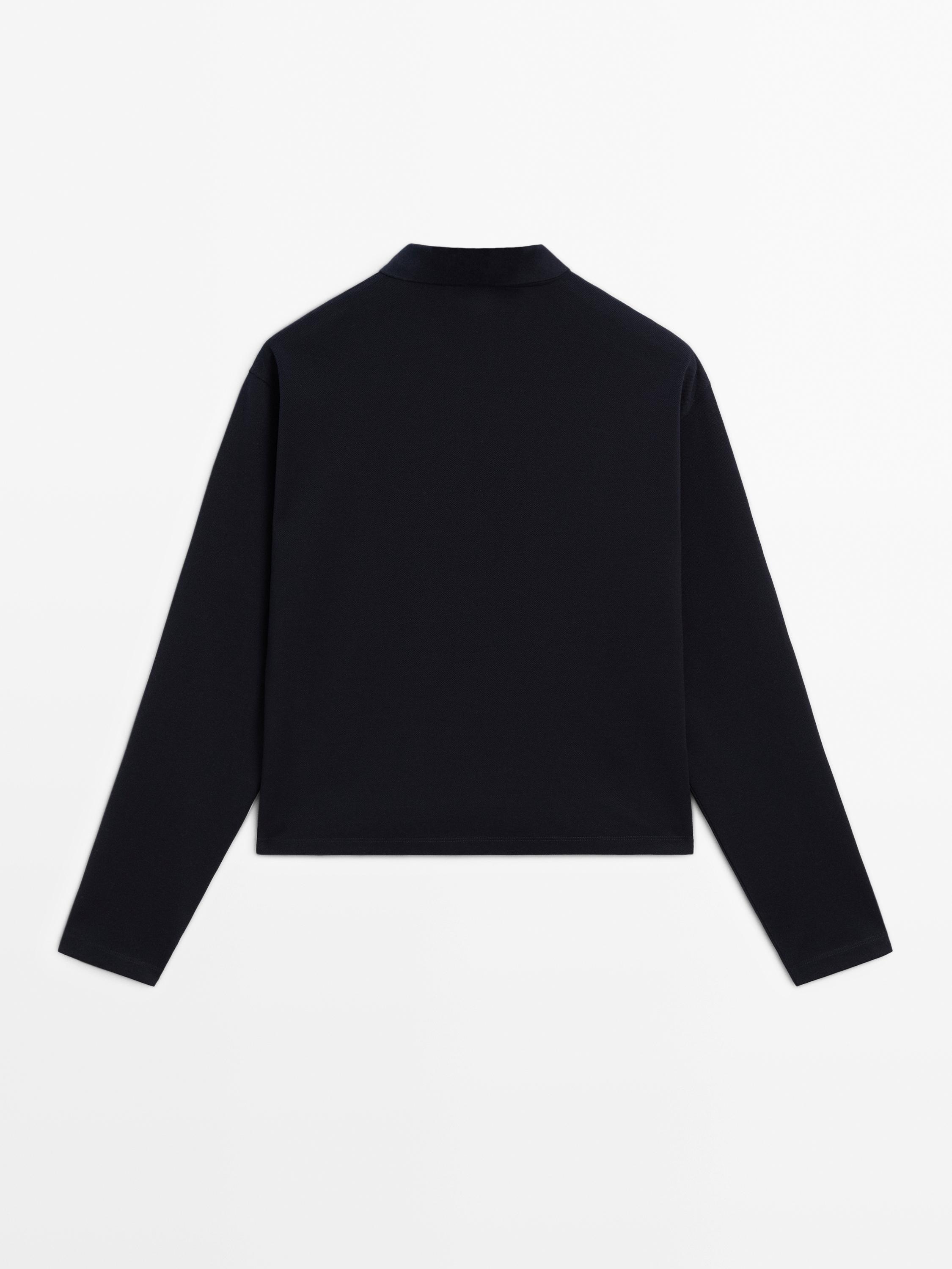 Mercerised cotton polo T-shirt