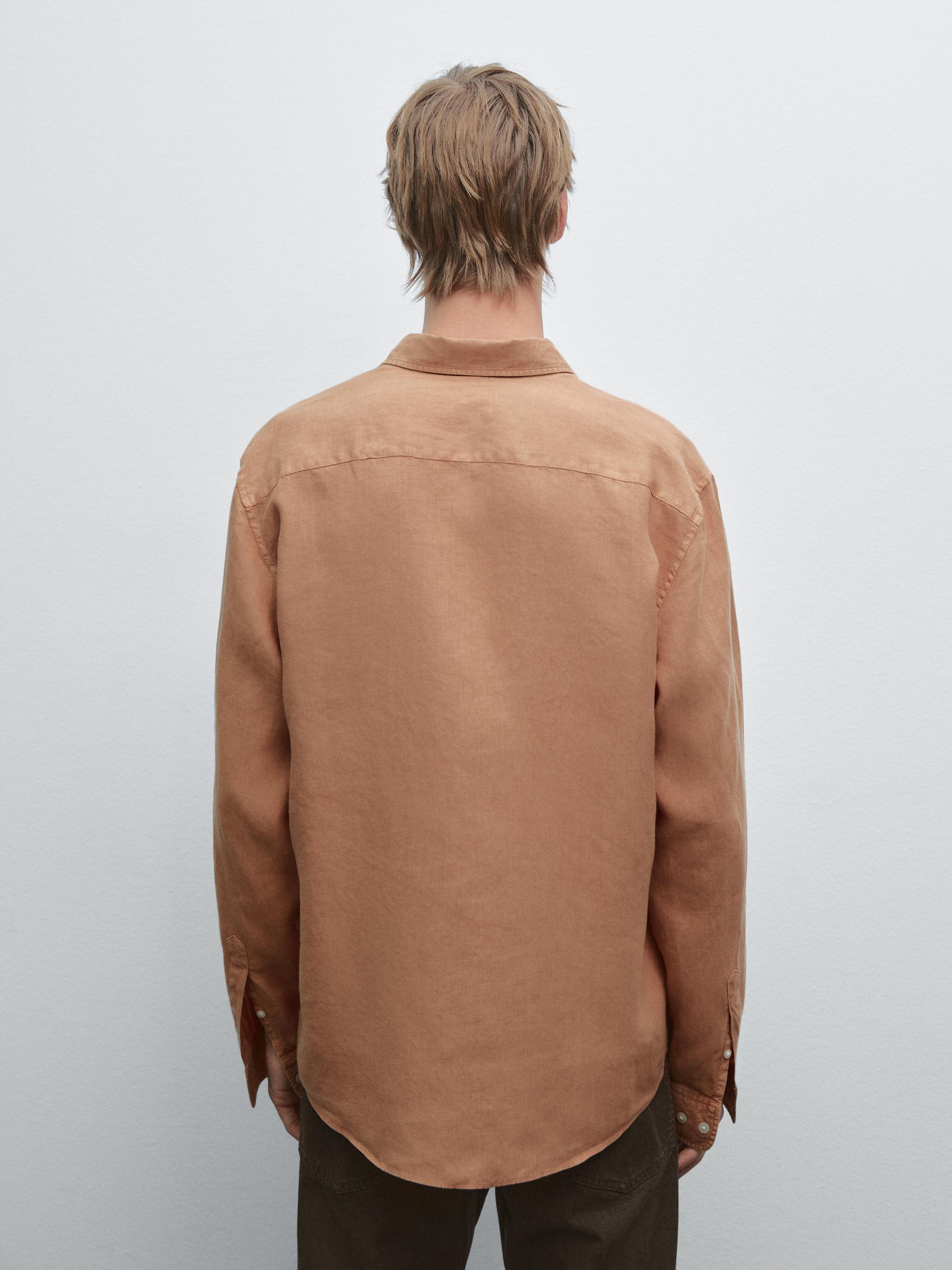 Regular fit shirt with maltinto finish