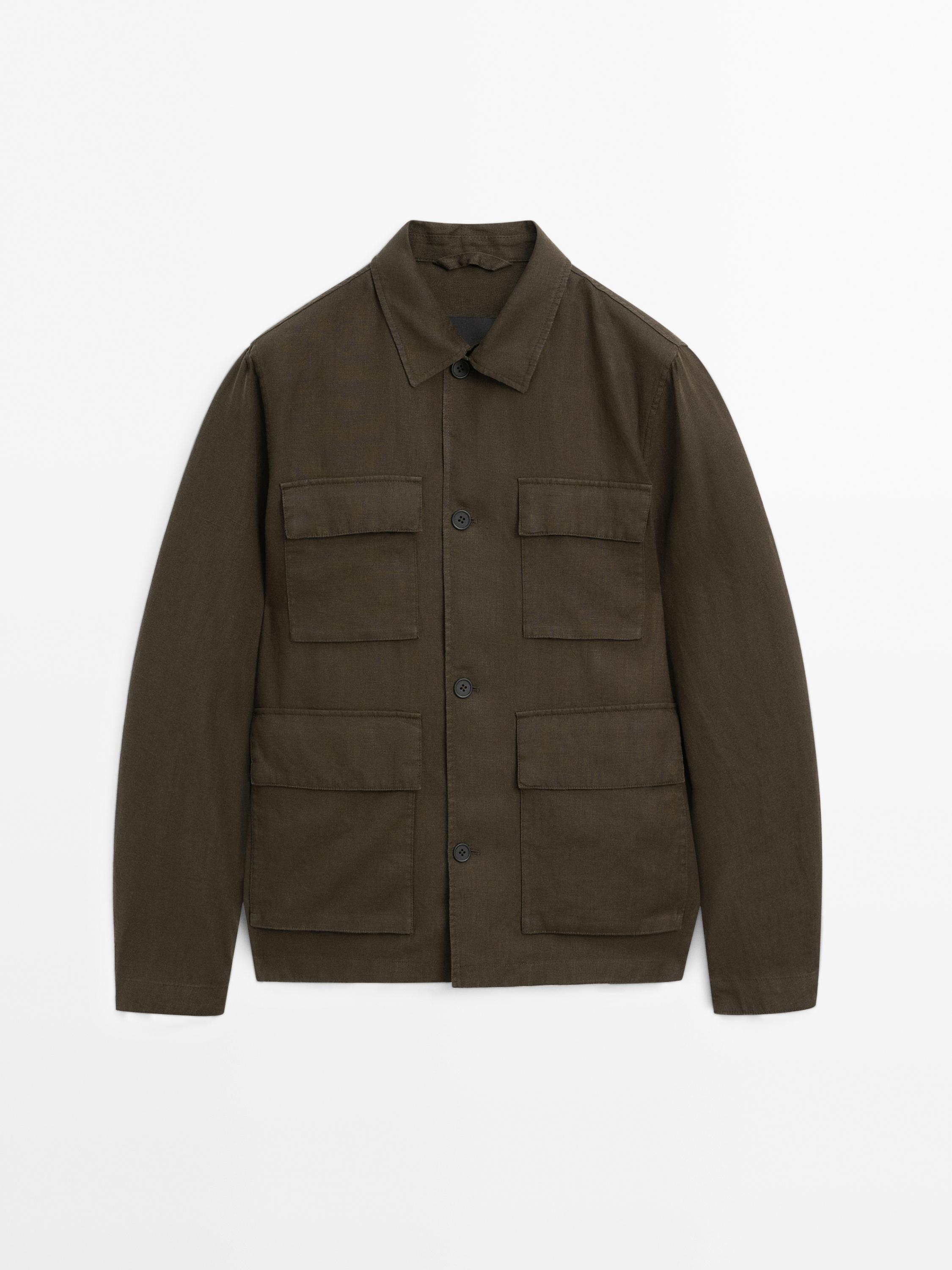 Jacket pockets 100% linen