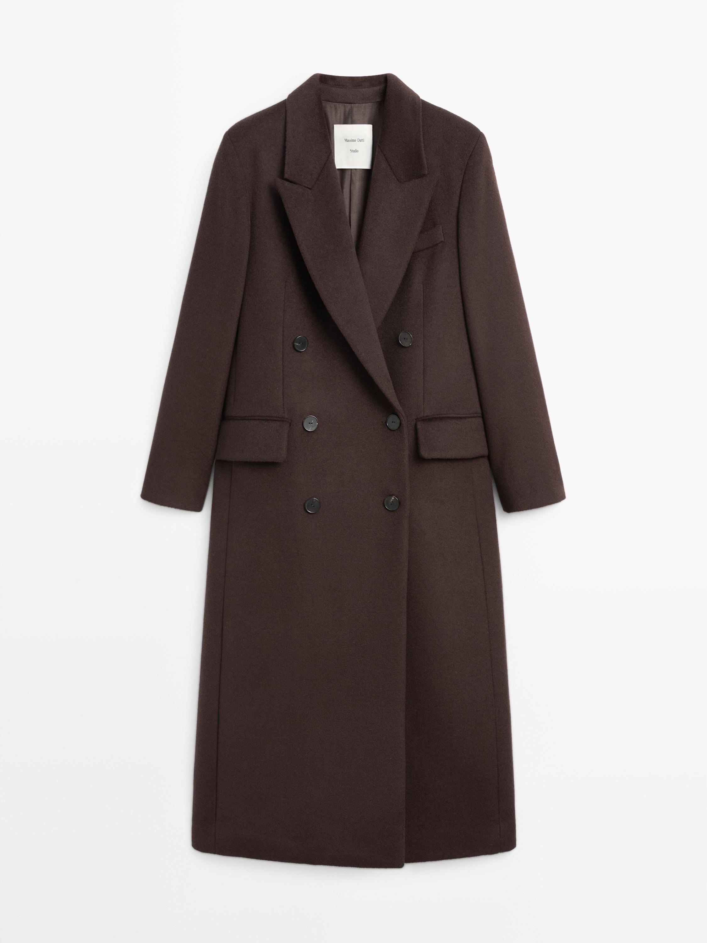 Manteau croisé en laine - STUDIO