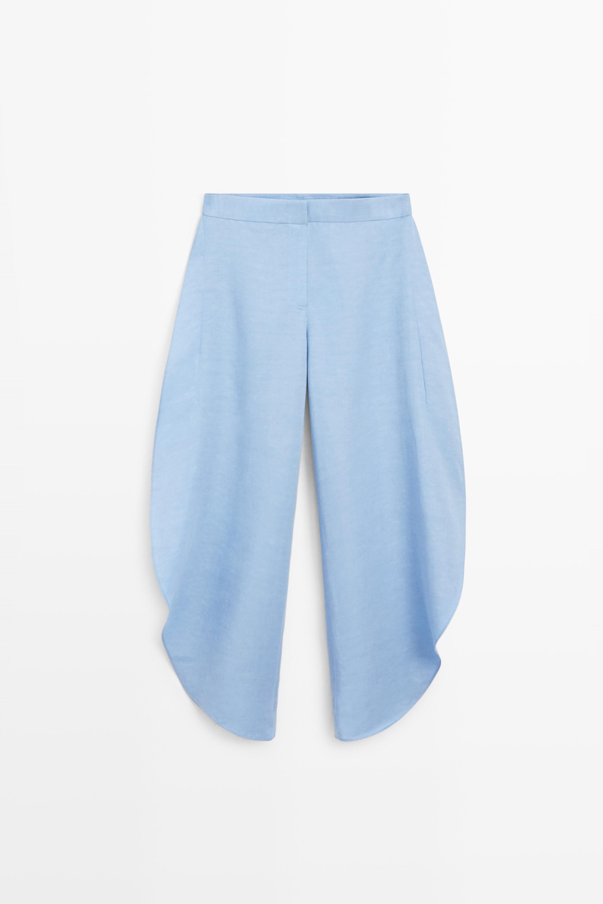 Pantalón fluido volumen con lino