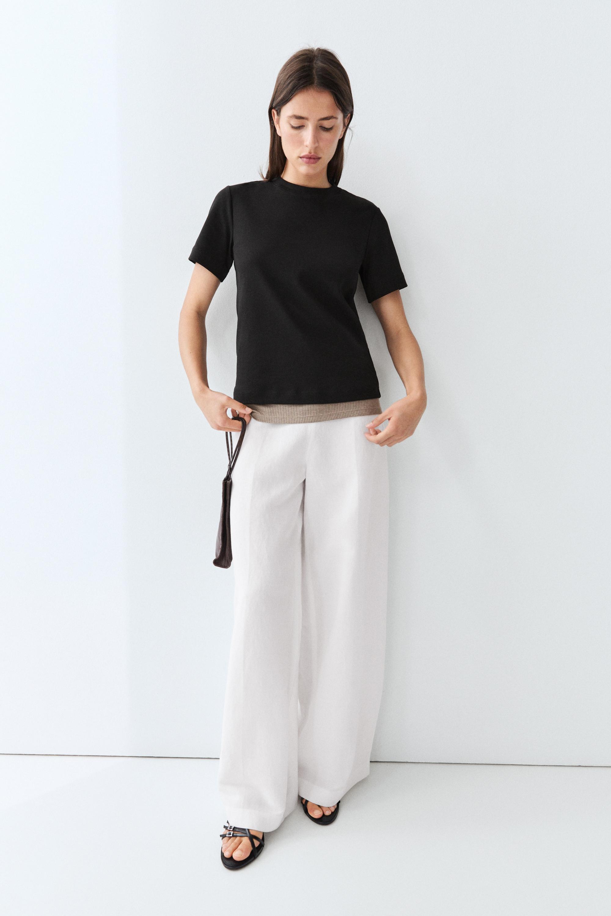 Short sleeve interlock T-shirt — BLACK