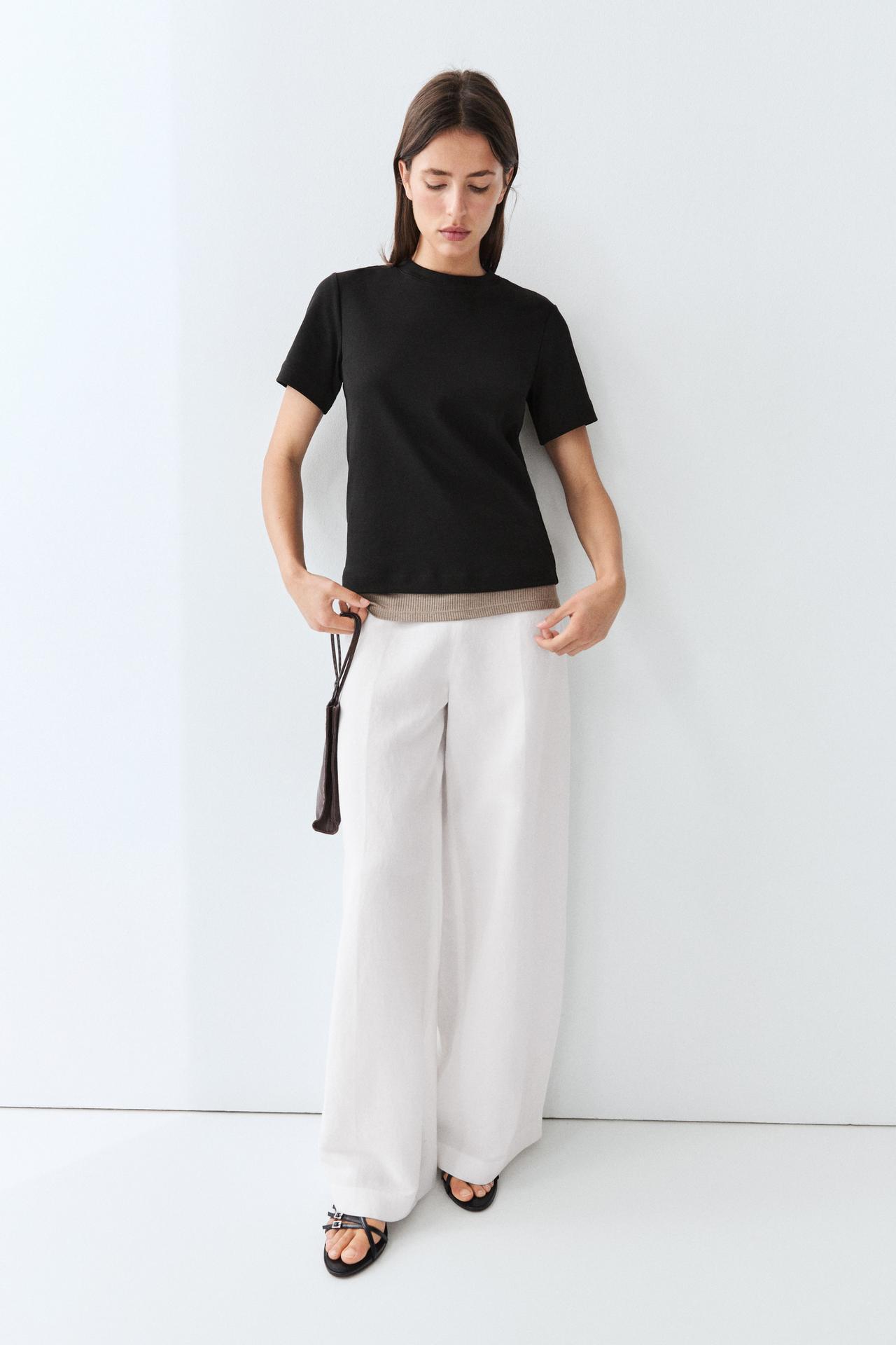 Short sleeve interlock T-shirt — BLACK