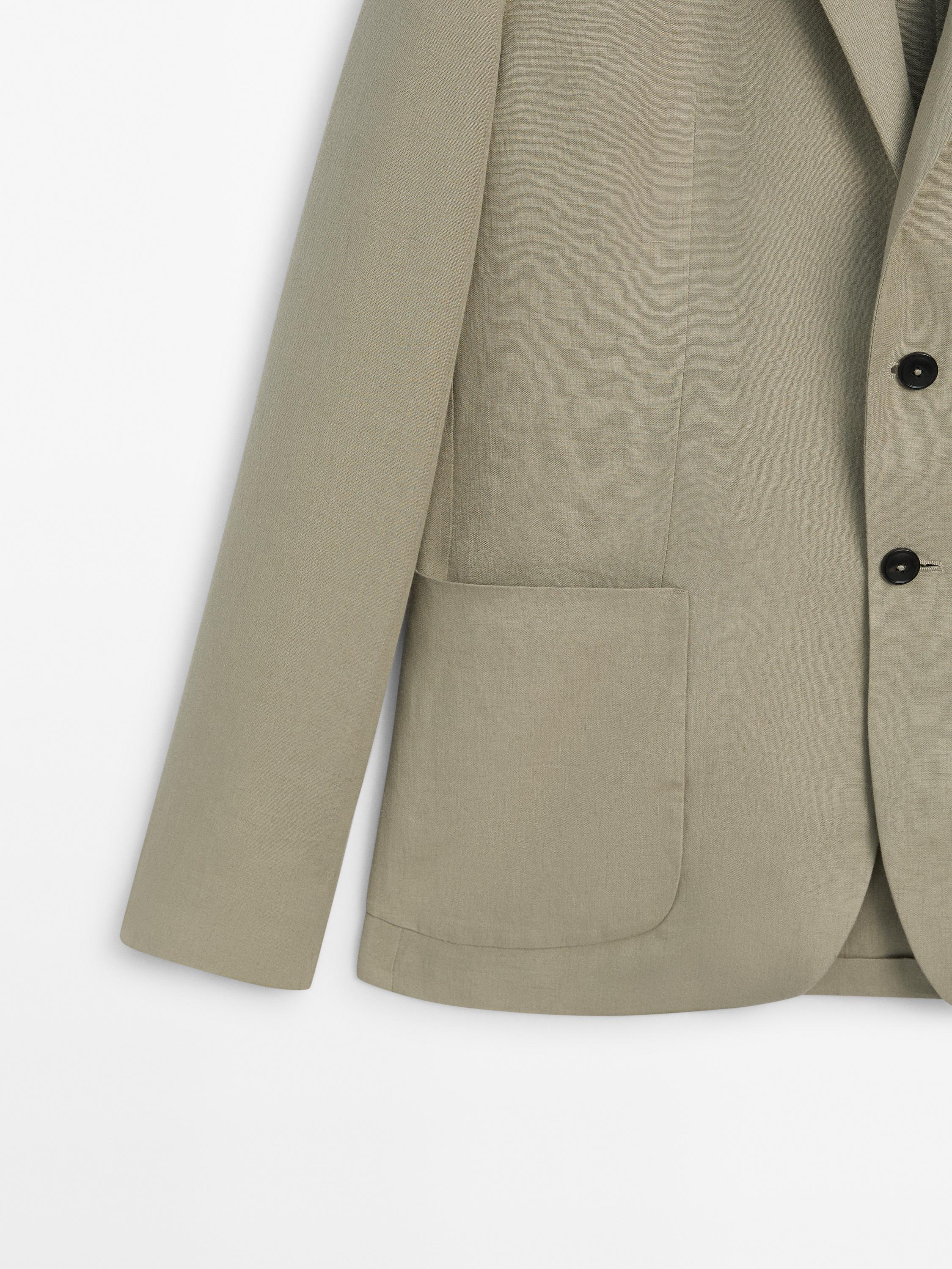 100% linen suit blazer