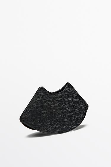 Textured leather bookmark — BLACK 2