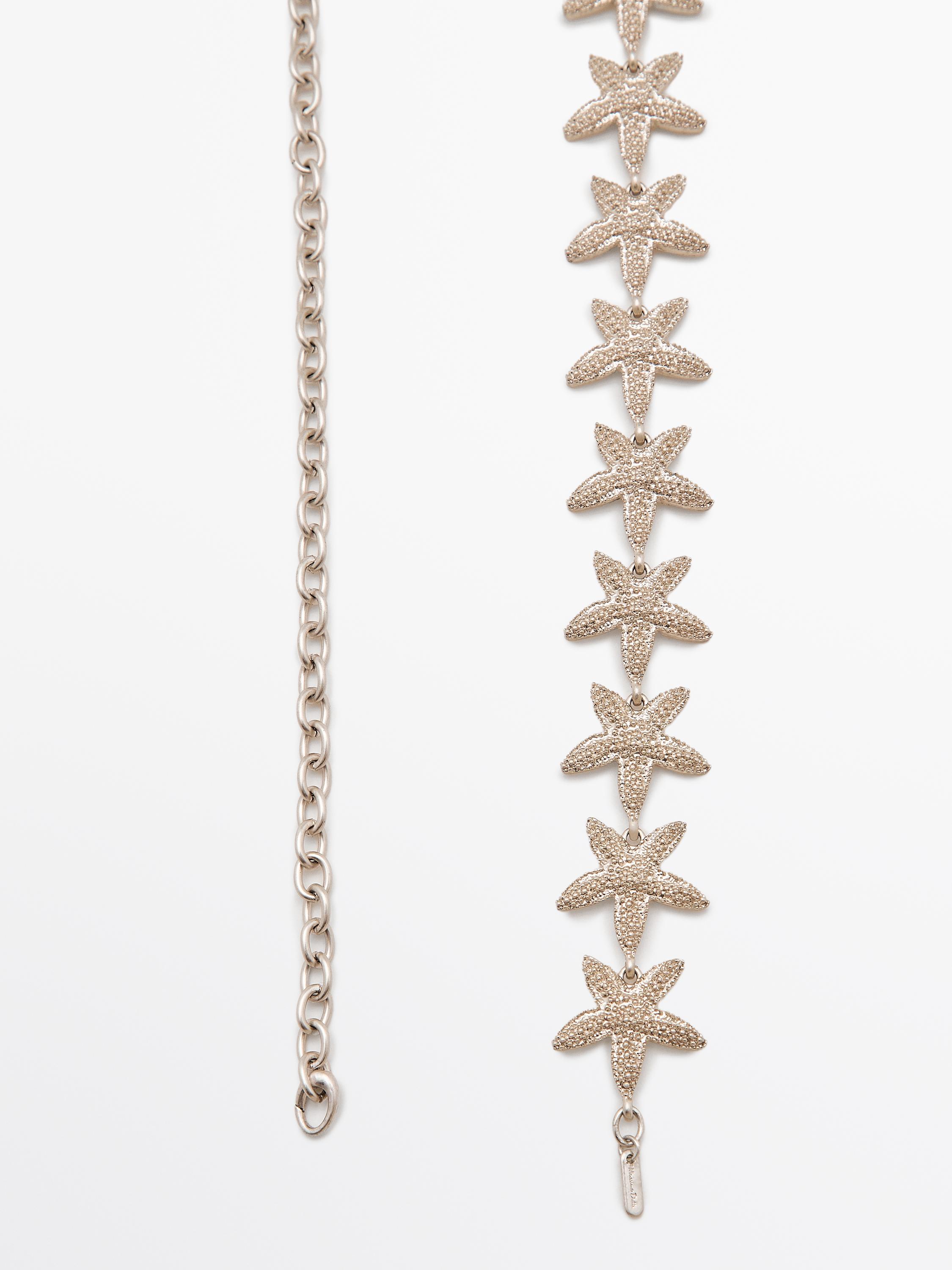 Ремень-цепочка со стразами «Звезды»