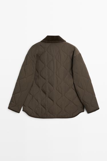 Jacket with wavy stitching detail — BROWN 6