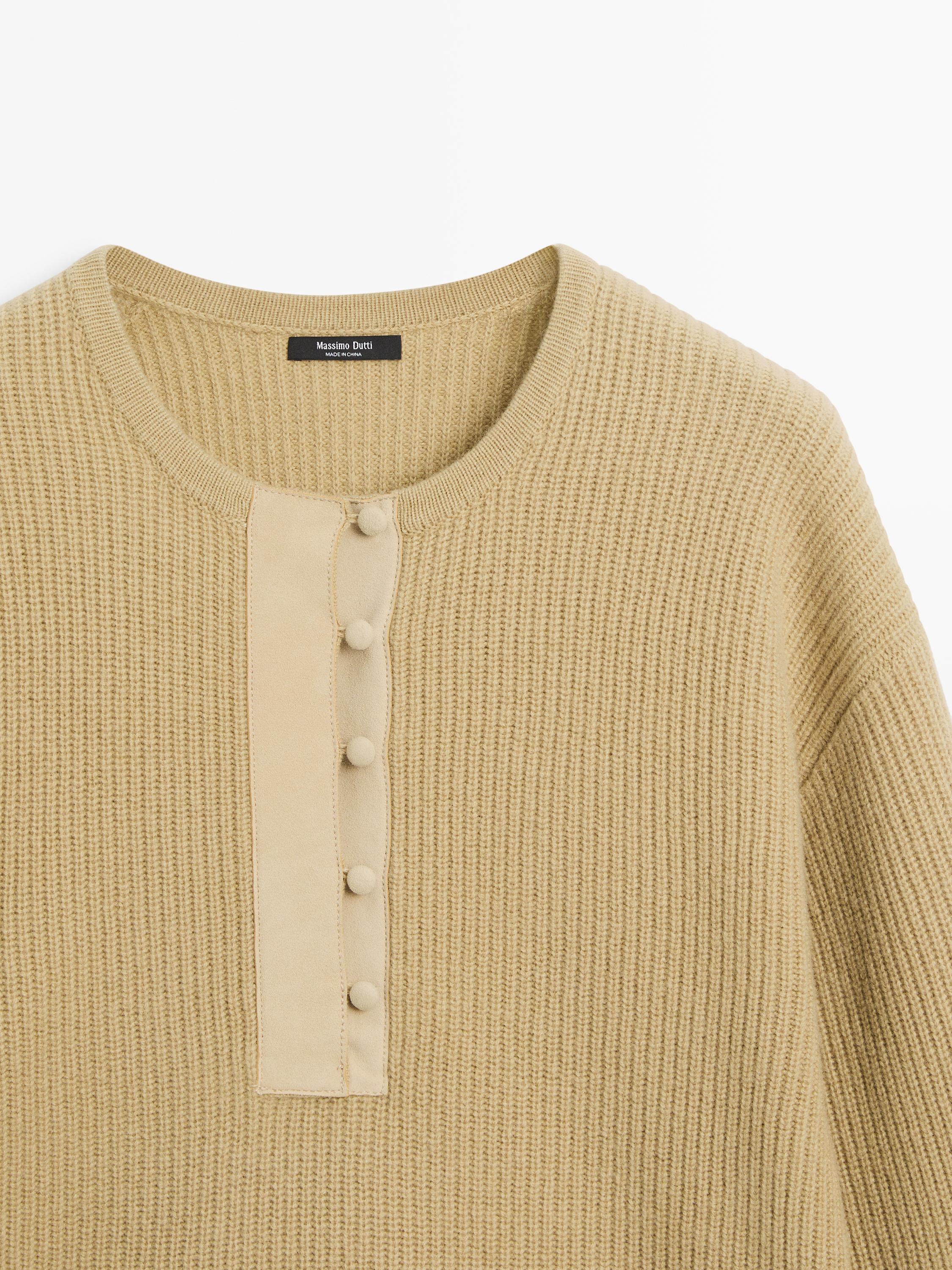 Wool blend knit sweater — MUSTARD YELLOW