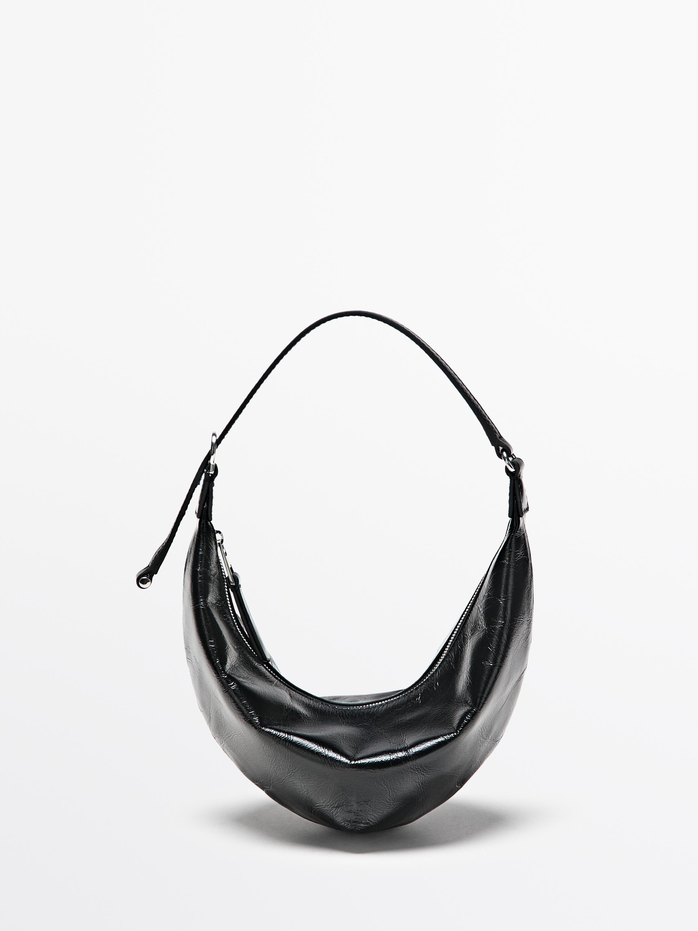 Nappa leather mini bag — BLACK