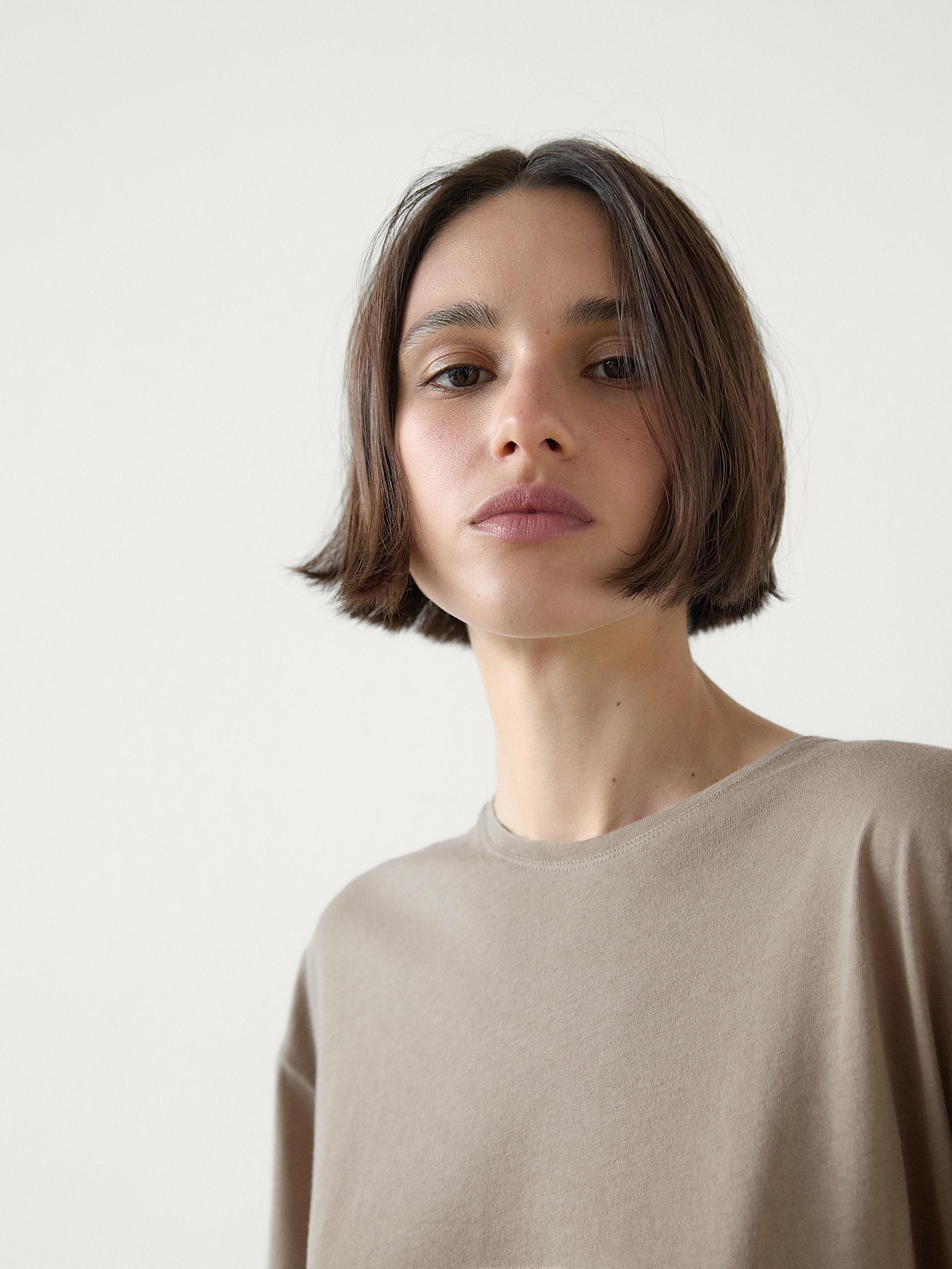 Twisted 100 cotton t shirt mink t shirts and polo shirts massimo