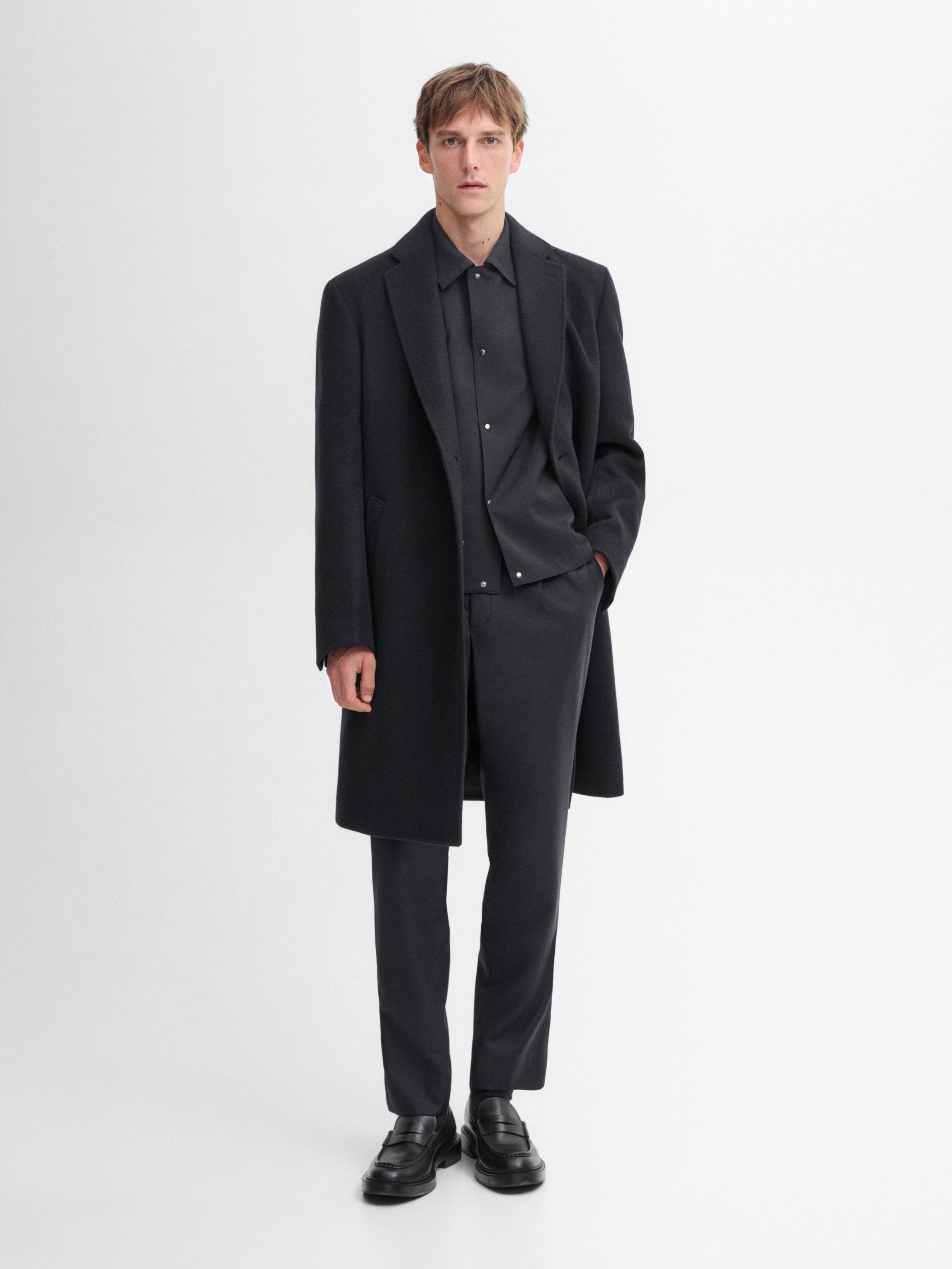 100% wool long coat