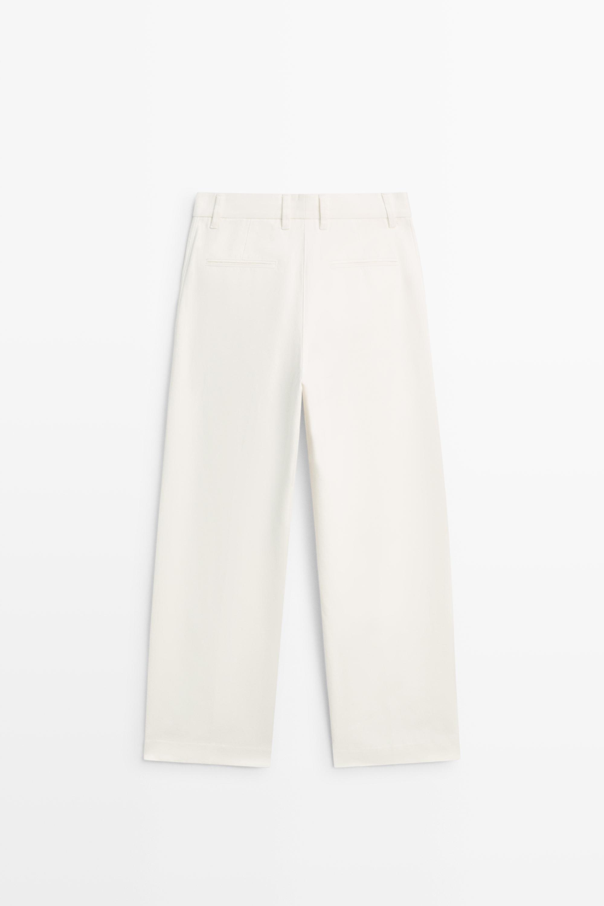 Low-rise wide-leg pleated pants - thumbnail 6