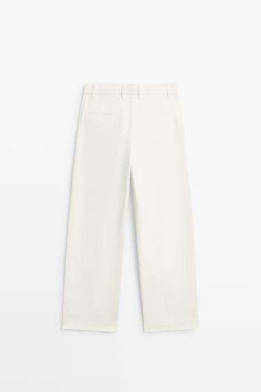 Low-rise pleated wide-leg pants — Off white 6