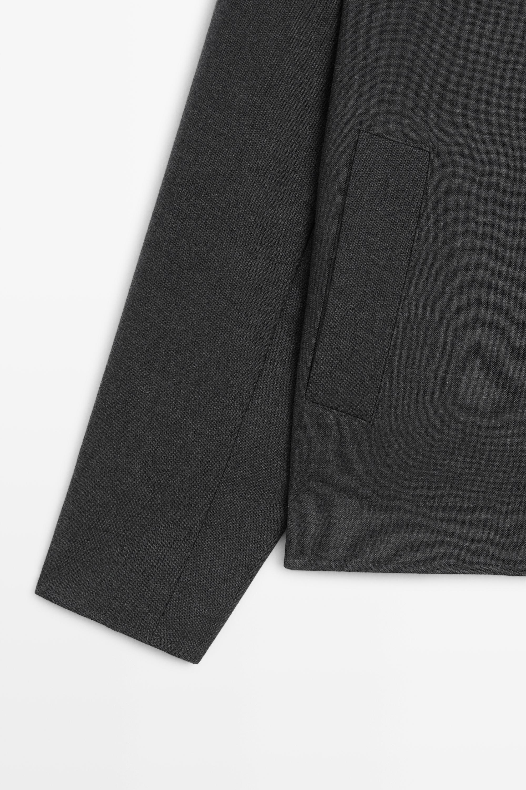 100% wool overshirt — GREY