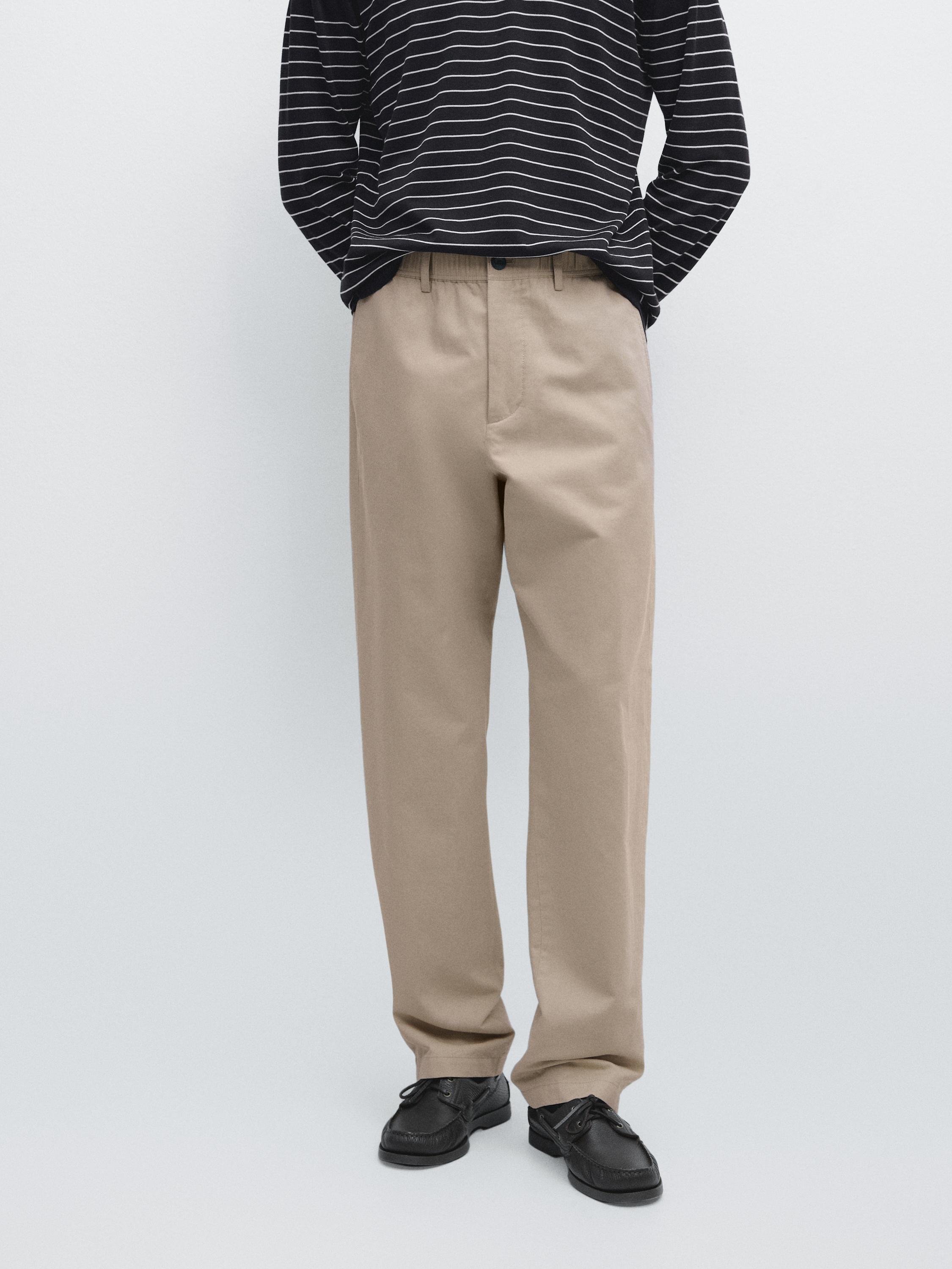 Pamučne pantalone sportskog jogger fit kroja od mešavine pamuka