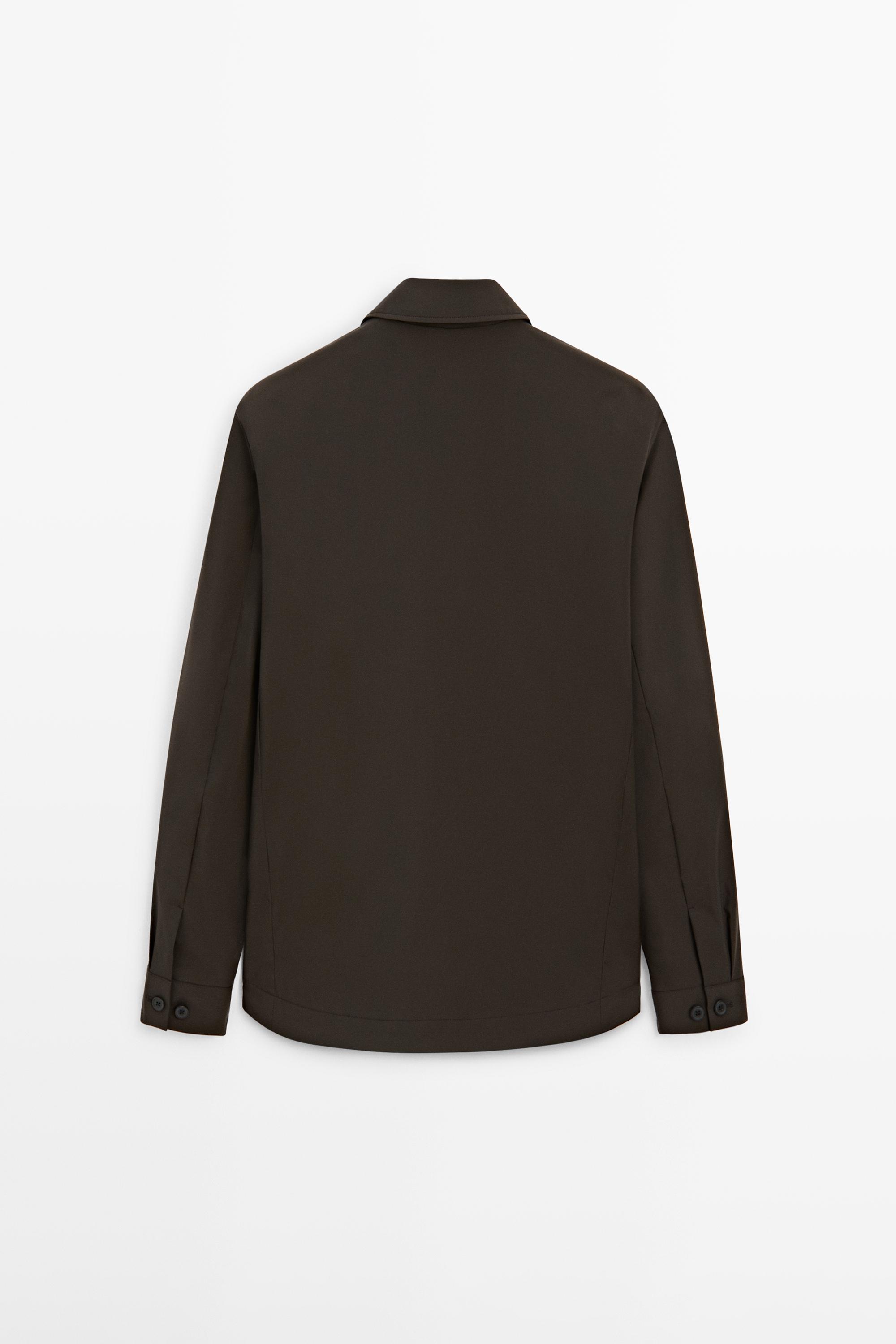 Short jacket with pocket details — Chocolate