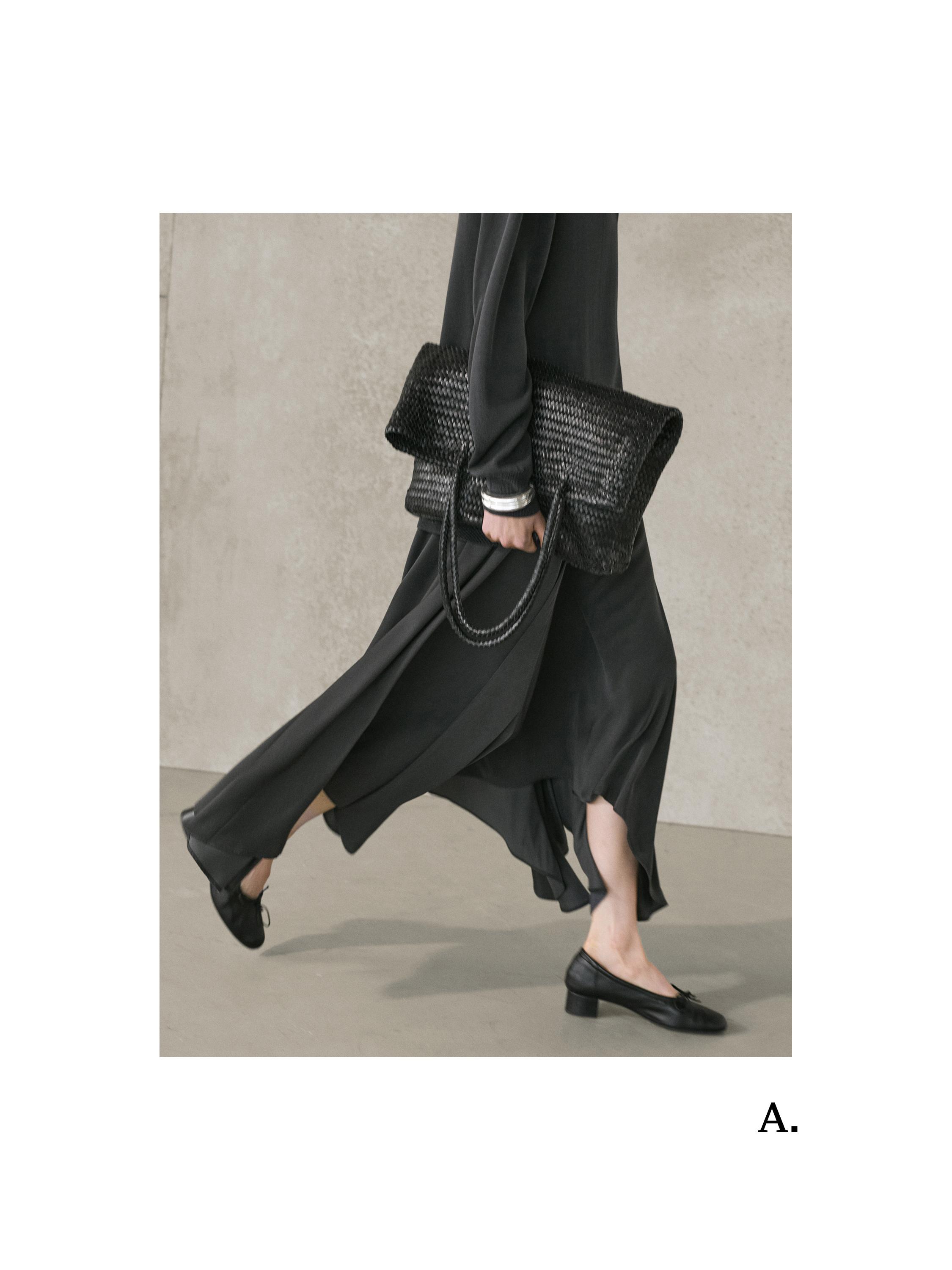 High-heel ballerinas — BLACK