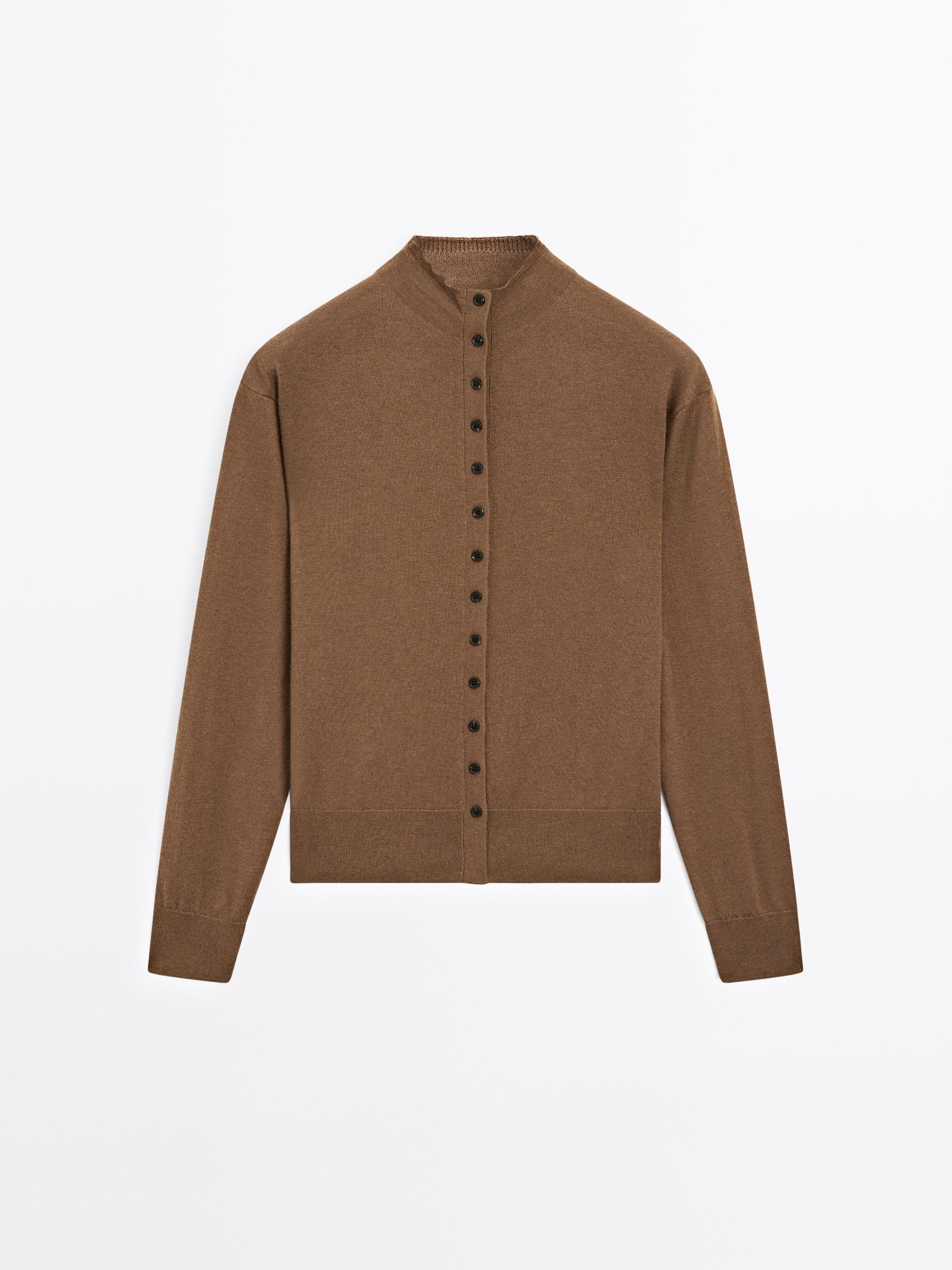 Cardigan à col montant