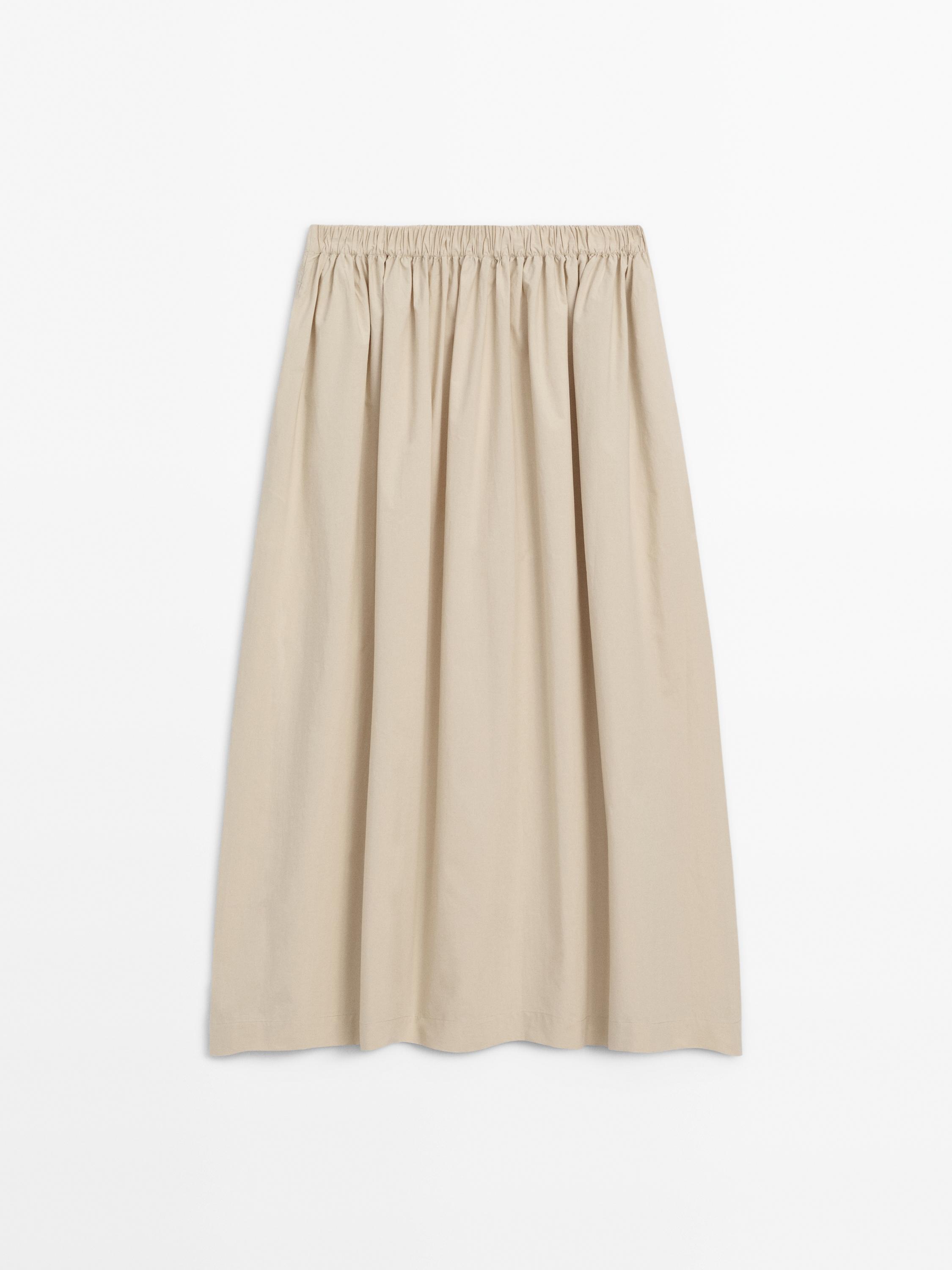 Jupe longue maxi ample en coton