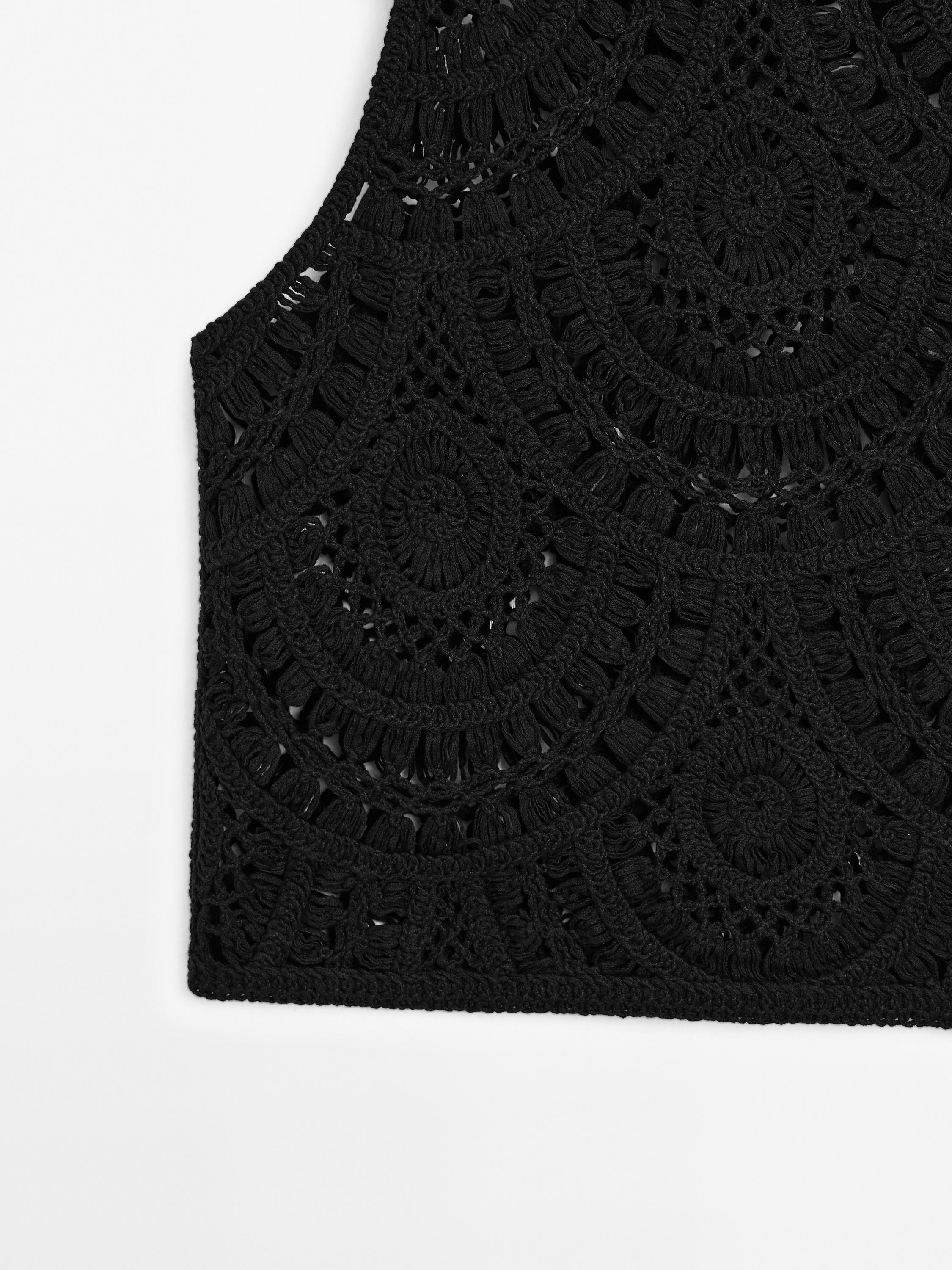 Crochet knit top