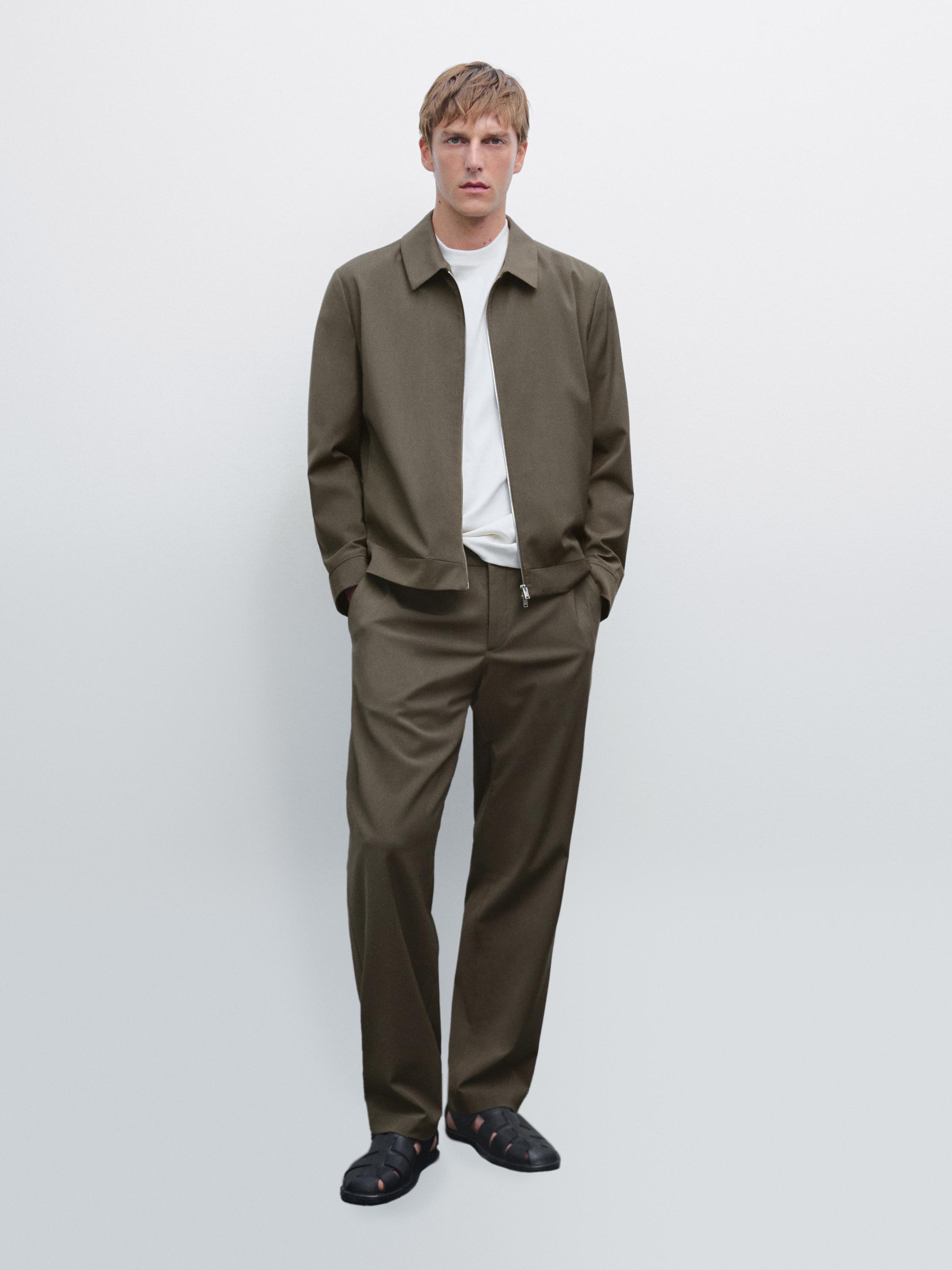 Total look wool blend jacket