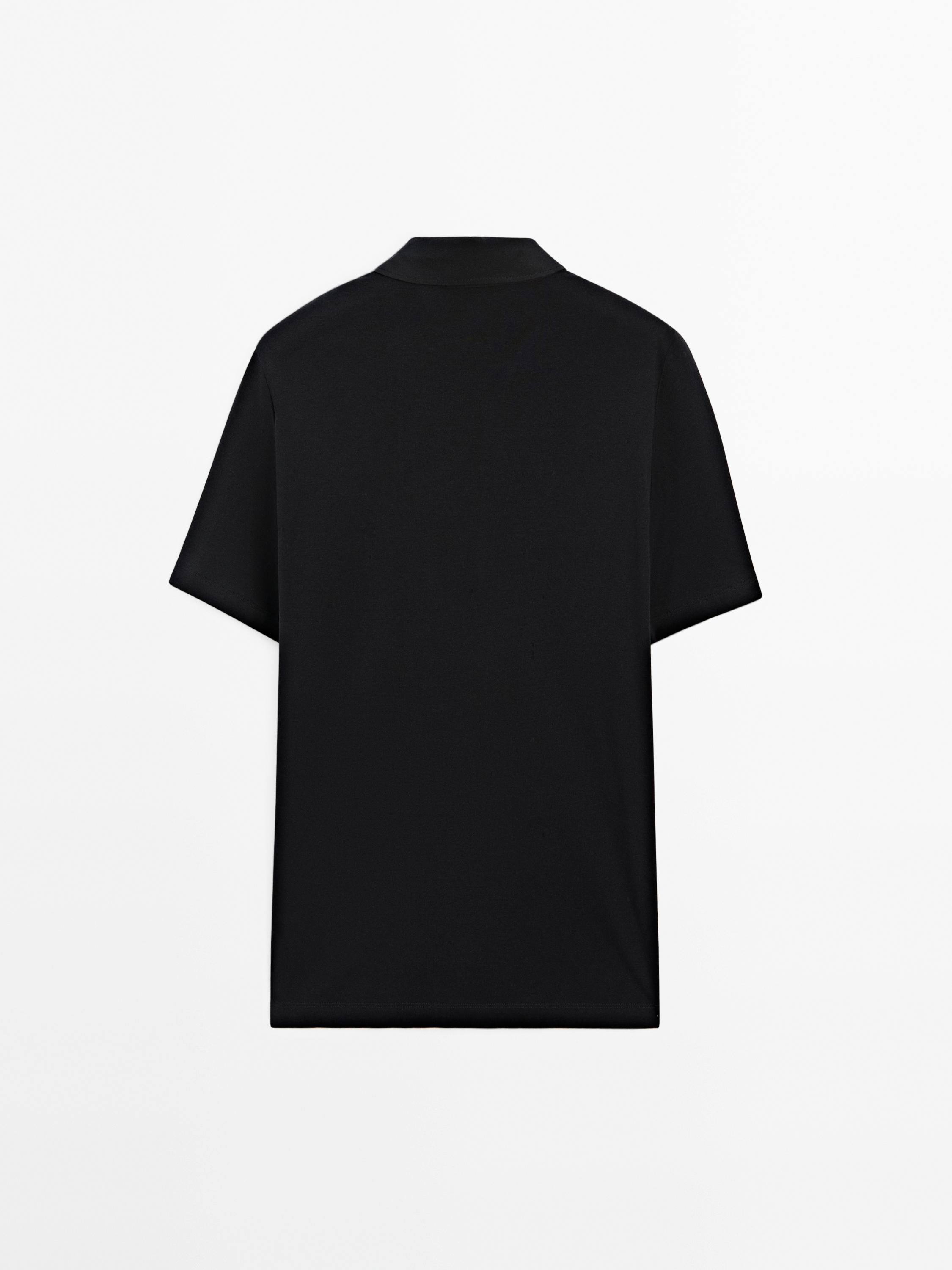 Short sleeve cotton polo shirt