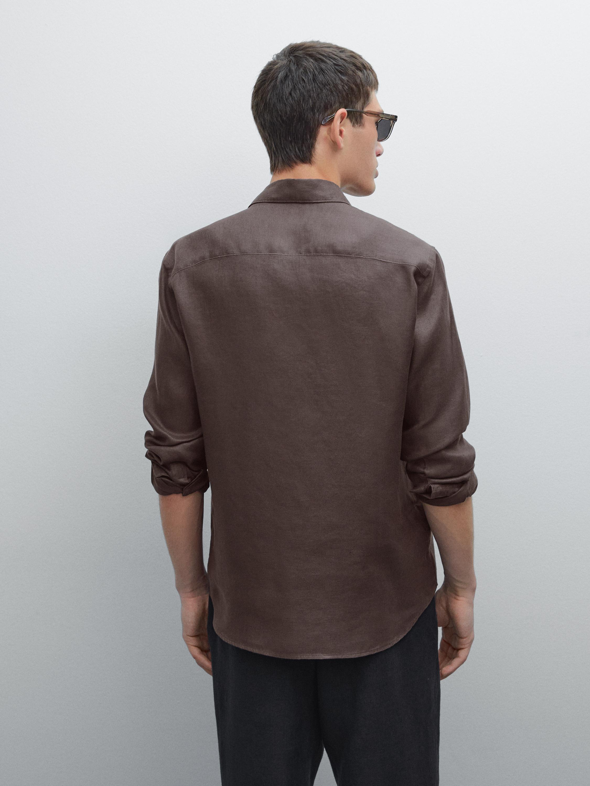 Lightweight regular fit twill shirt