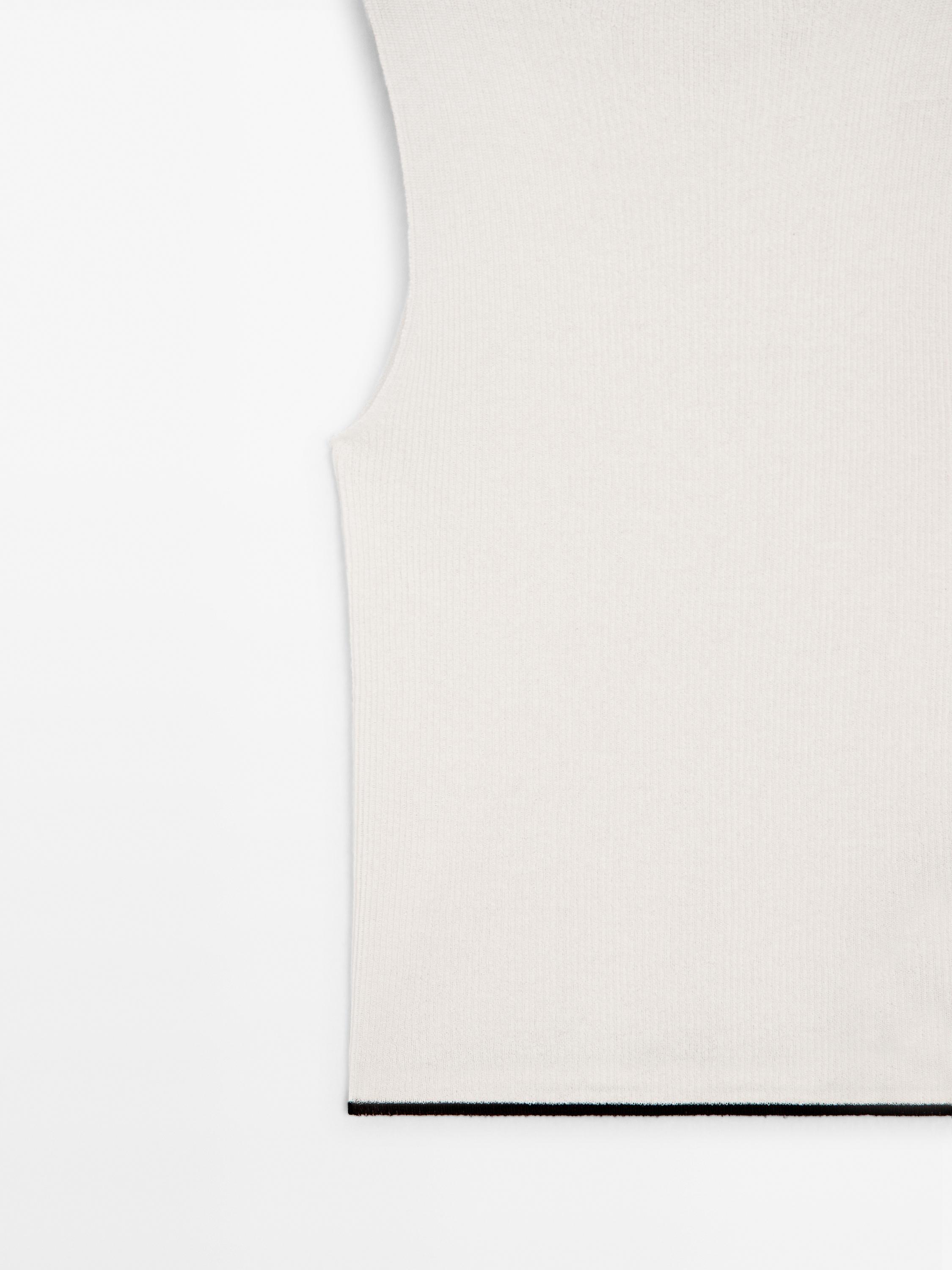 Ribbed cotton blend top - Studio
