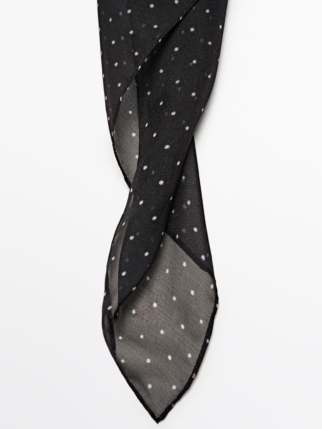 Polka dot silk Scarf
