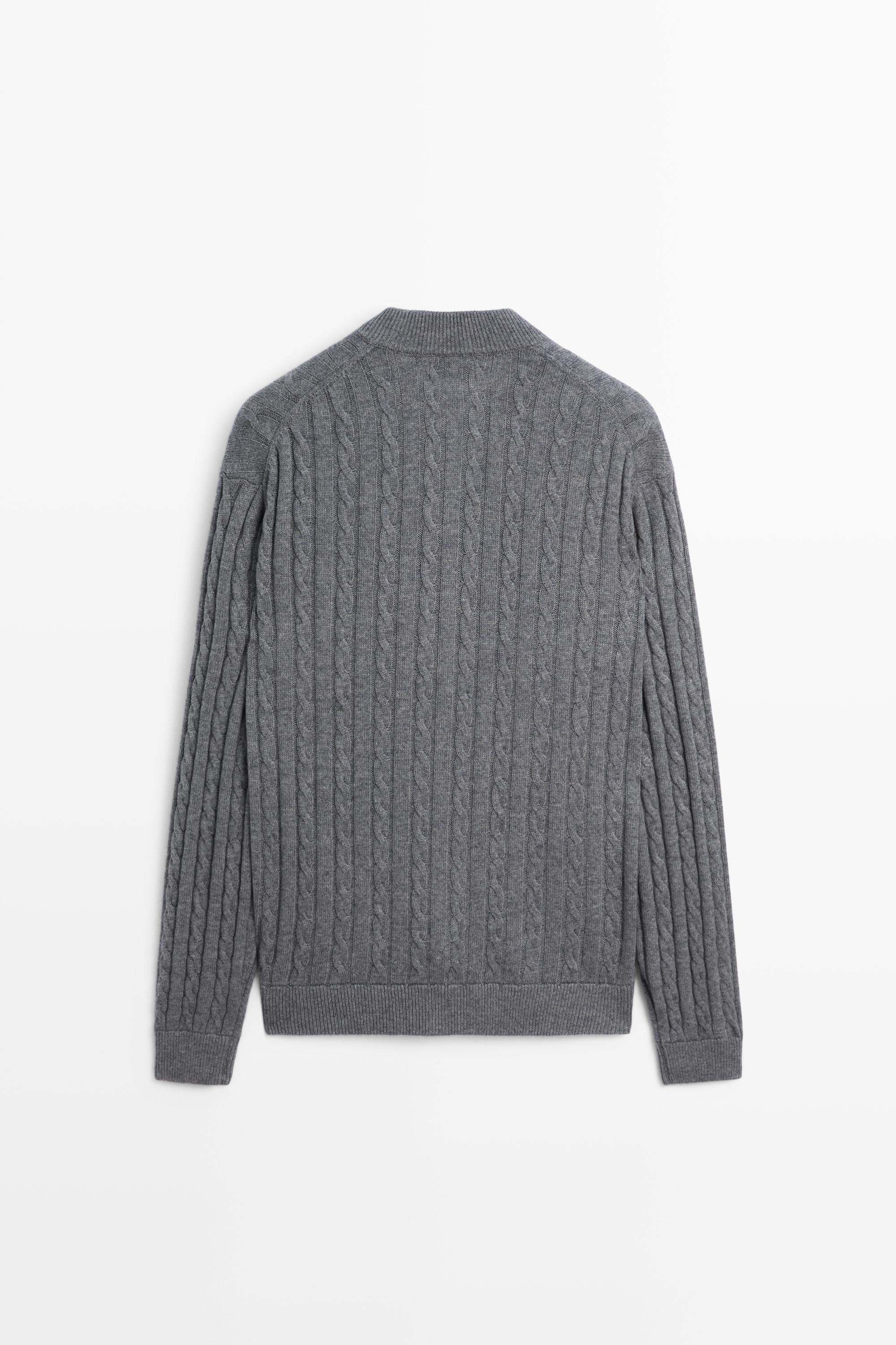 Cardigan bomber en maille torsadée