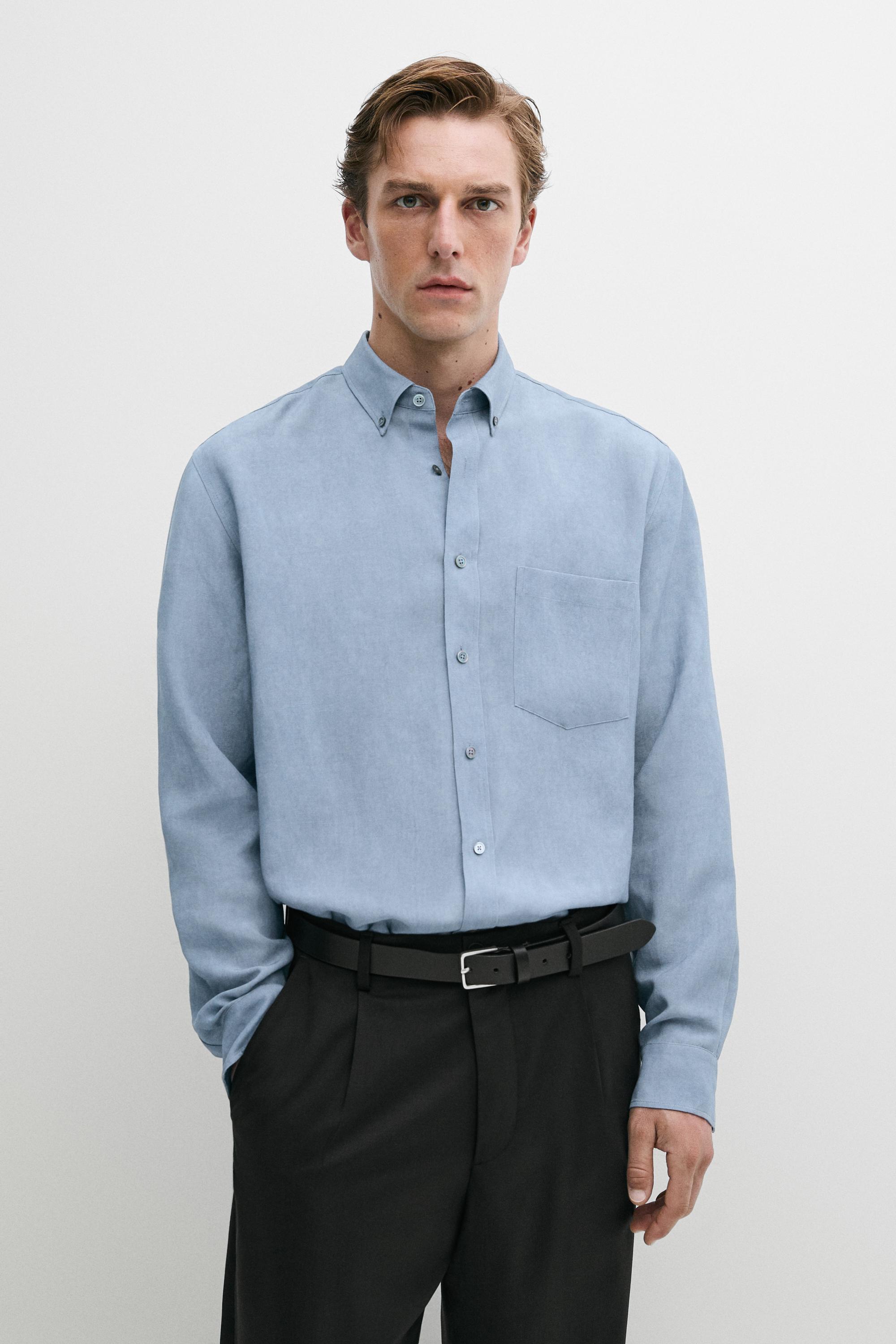 Regular fit flowing shirt