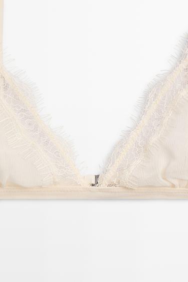 Bralette with lace detail — CREAM 7