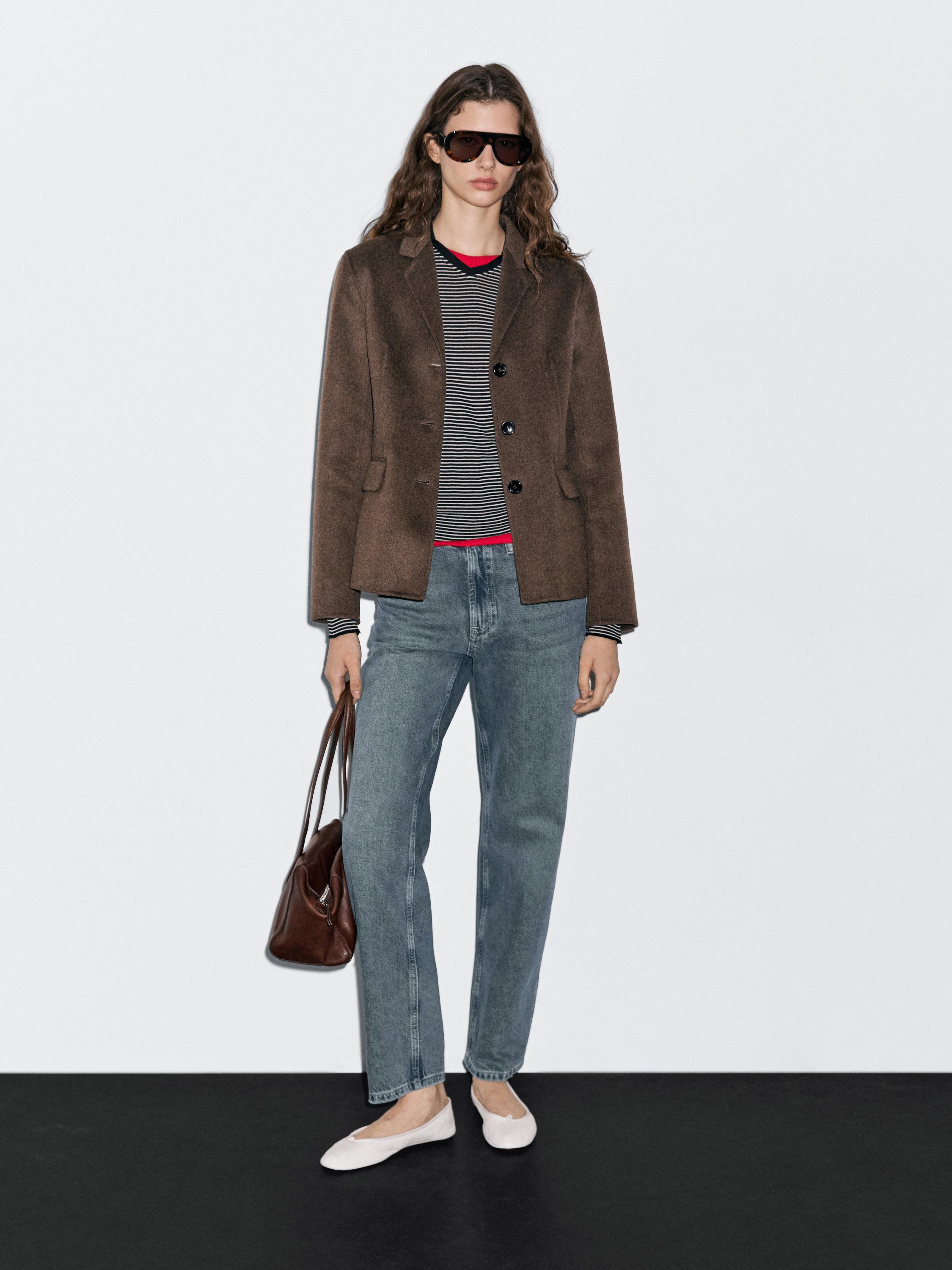 Americana cuello sastre mezlca lana