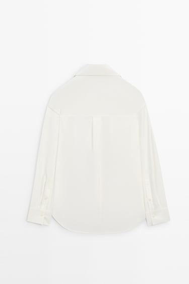 Poplin shirt with seam details — WHITE 6